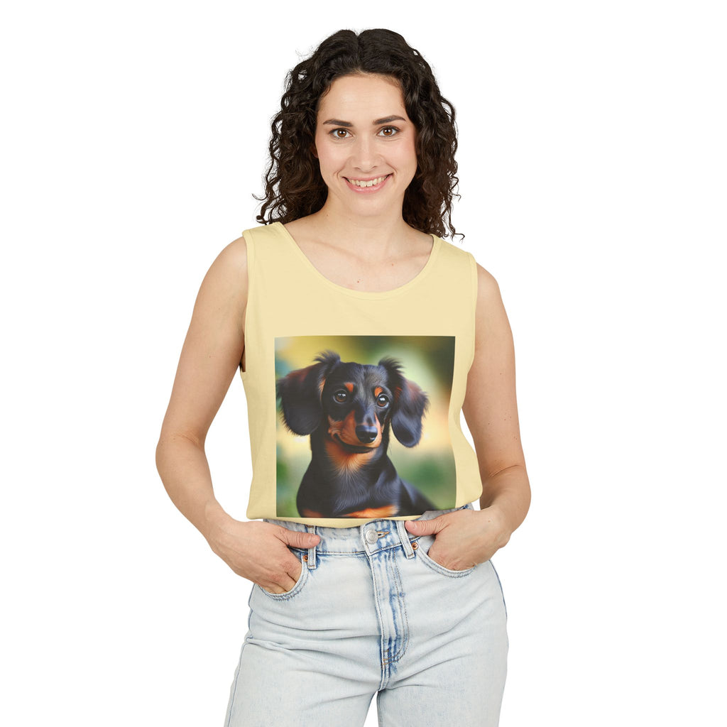 Black/Brown Dachshund Unisex Tank Top