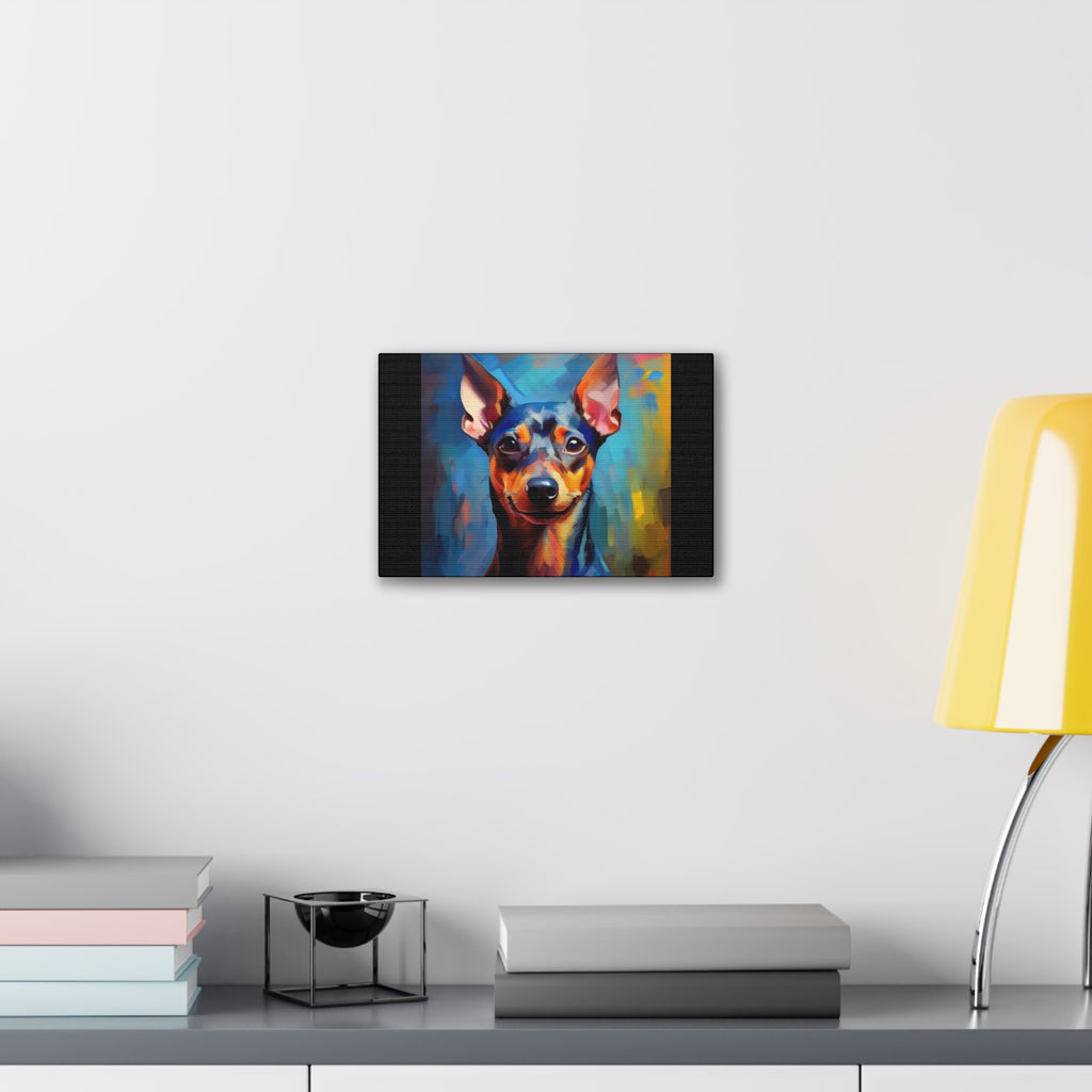 Miniature Pinscher Canvas Stretched, 0.75"