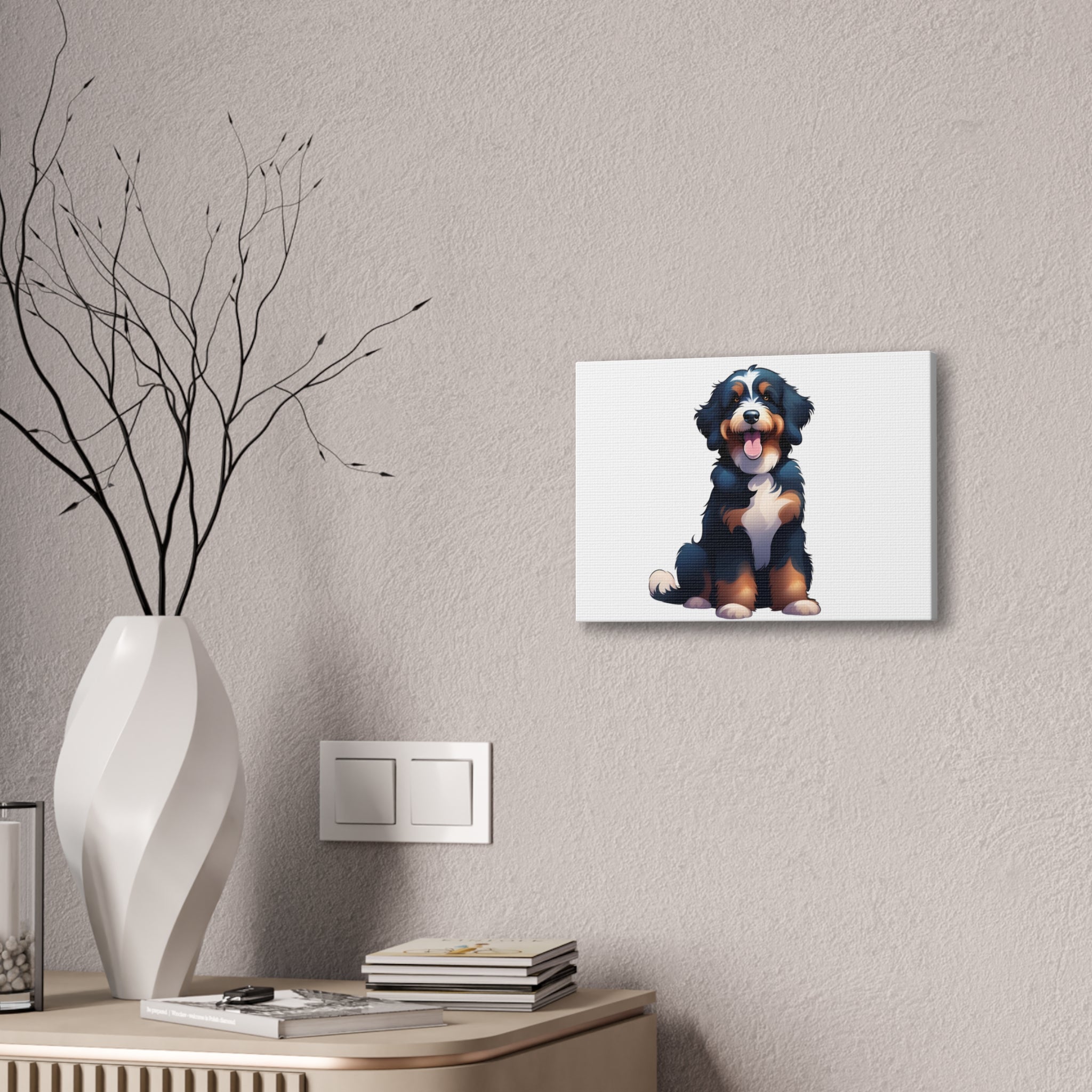Bernedoodle Canvas Stretched, 0.75"