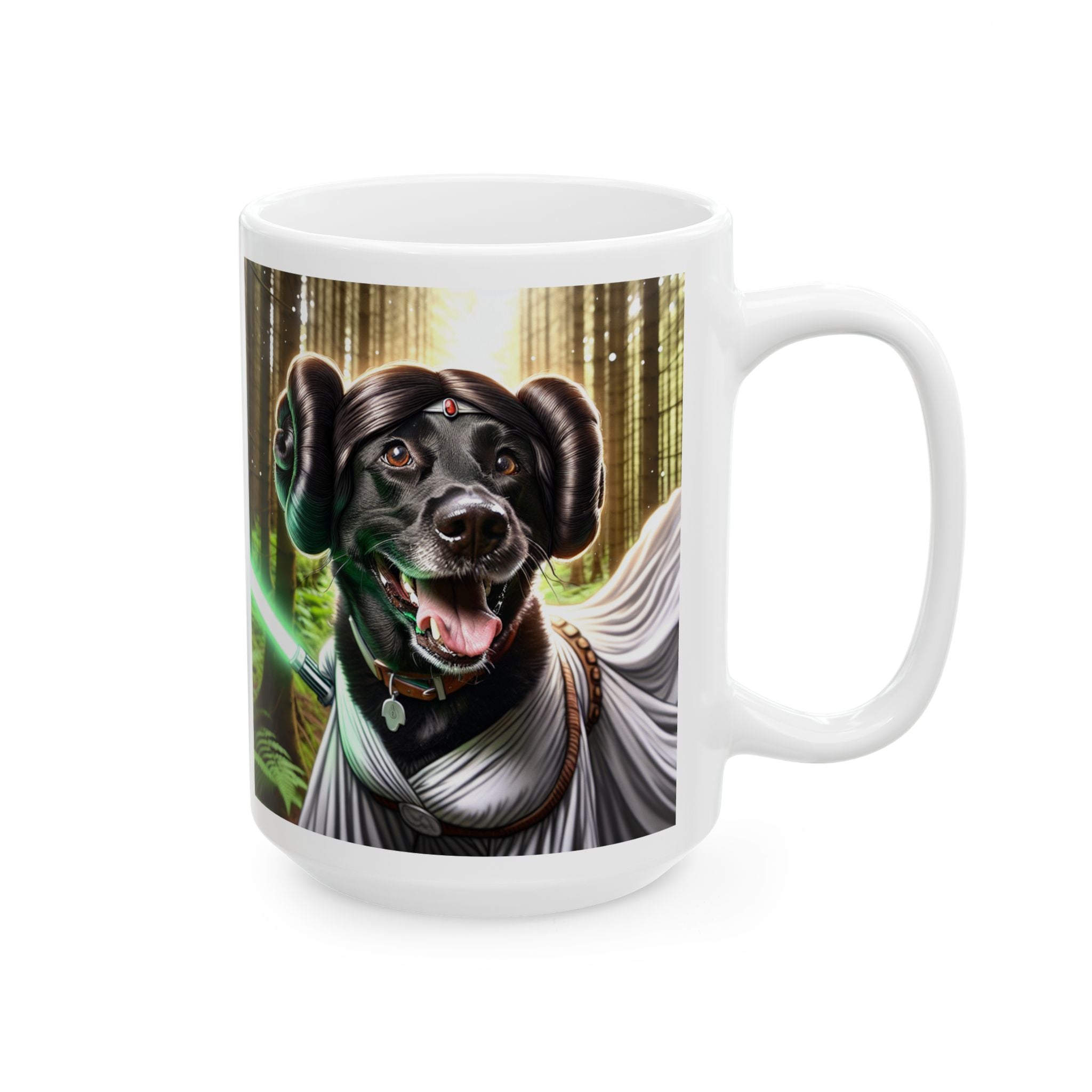 Black Lab Galaxy Princess Ceramic Mug, (11oz, 15oz)