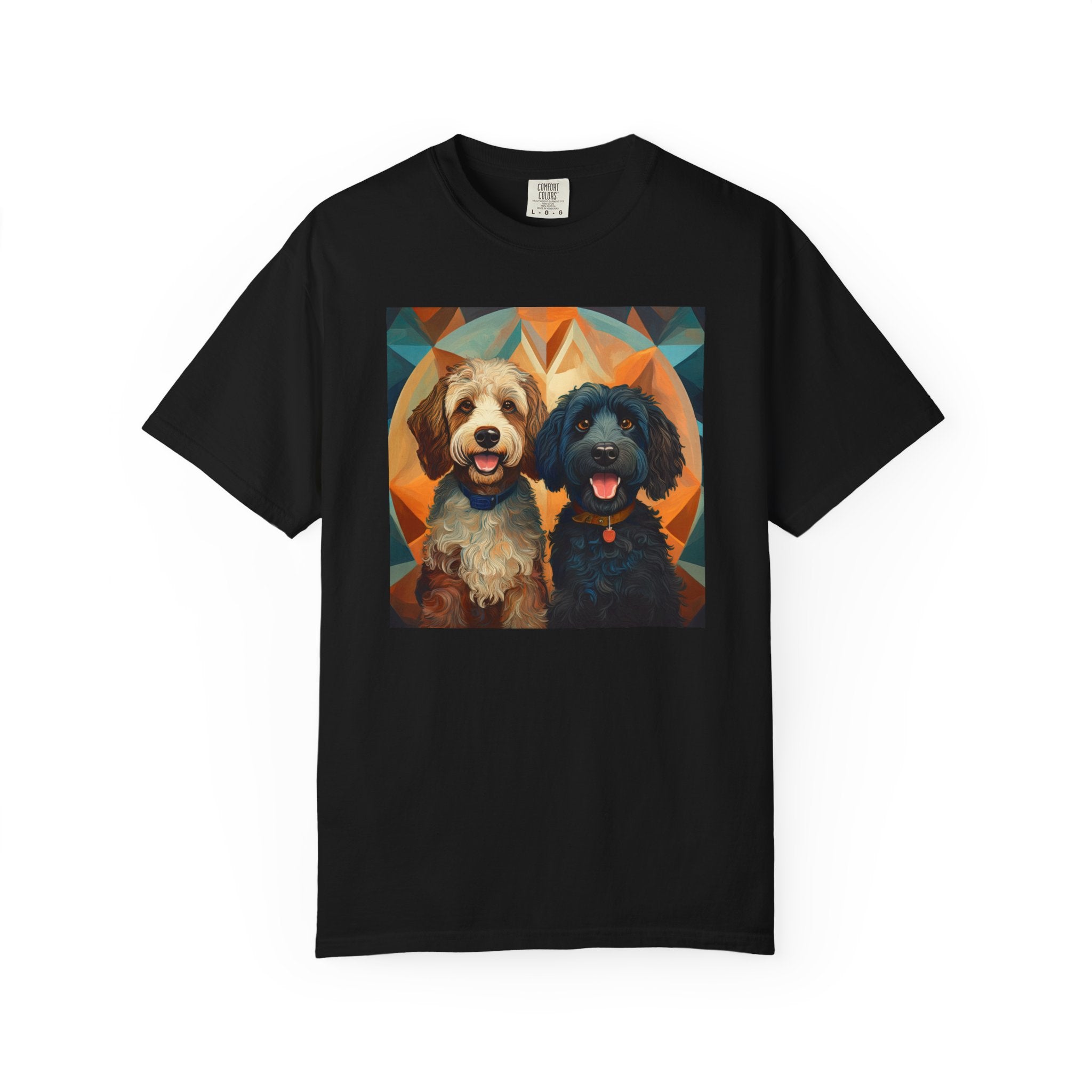 Doodles, Black & Tan Unisex Garment-Dyed T-shirt