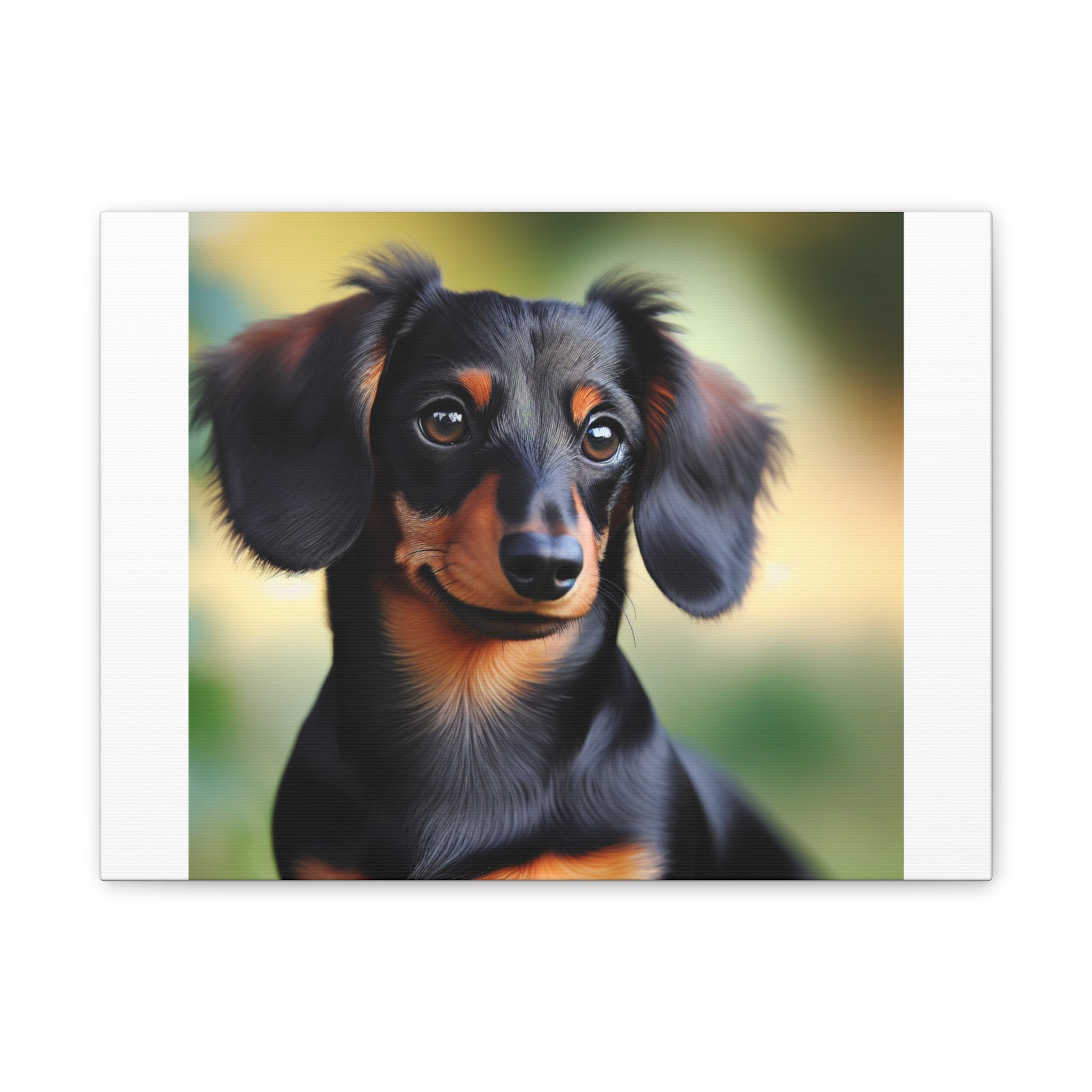 Black/Brown Dachshund Canvas Stretched, 0.75"