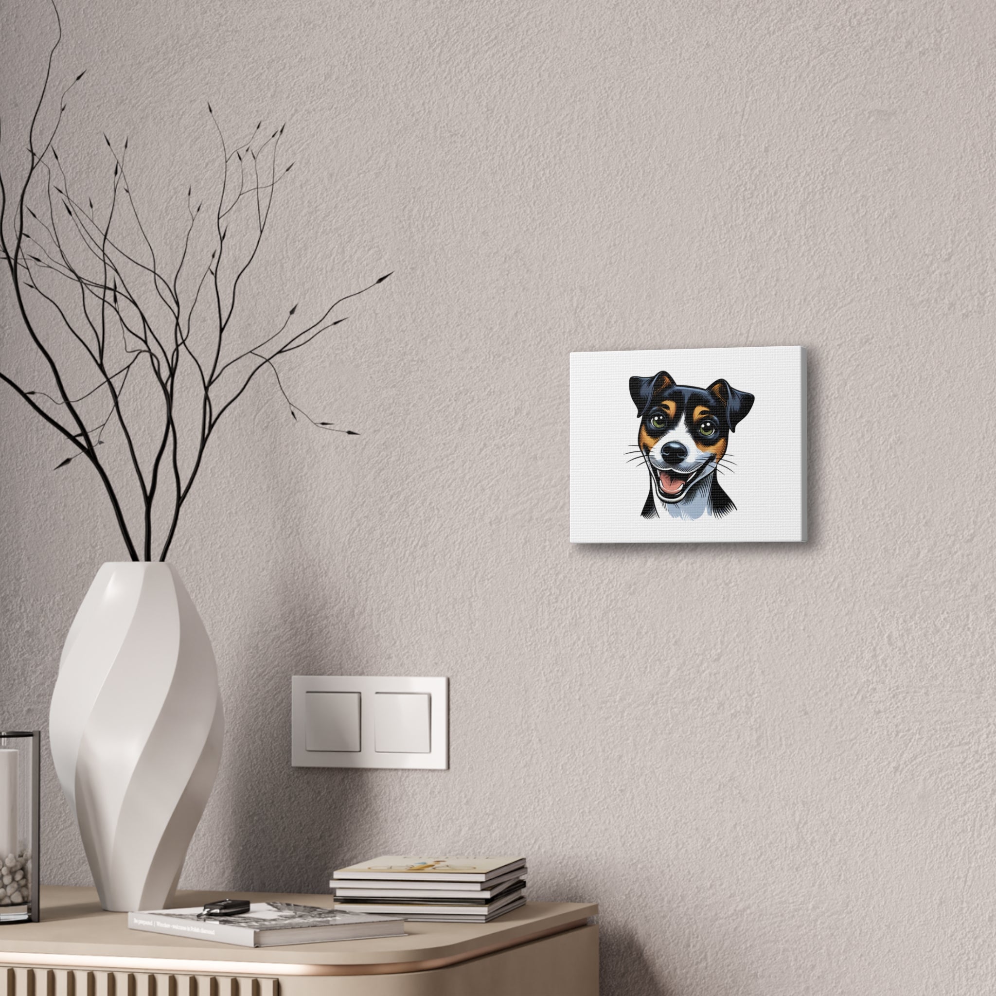 Jack Russel Canvas Stretched, 0.75"