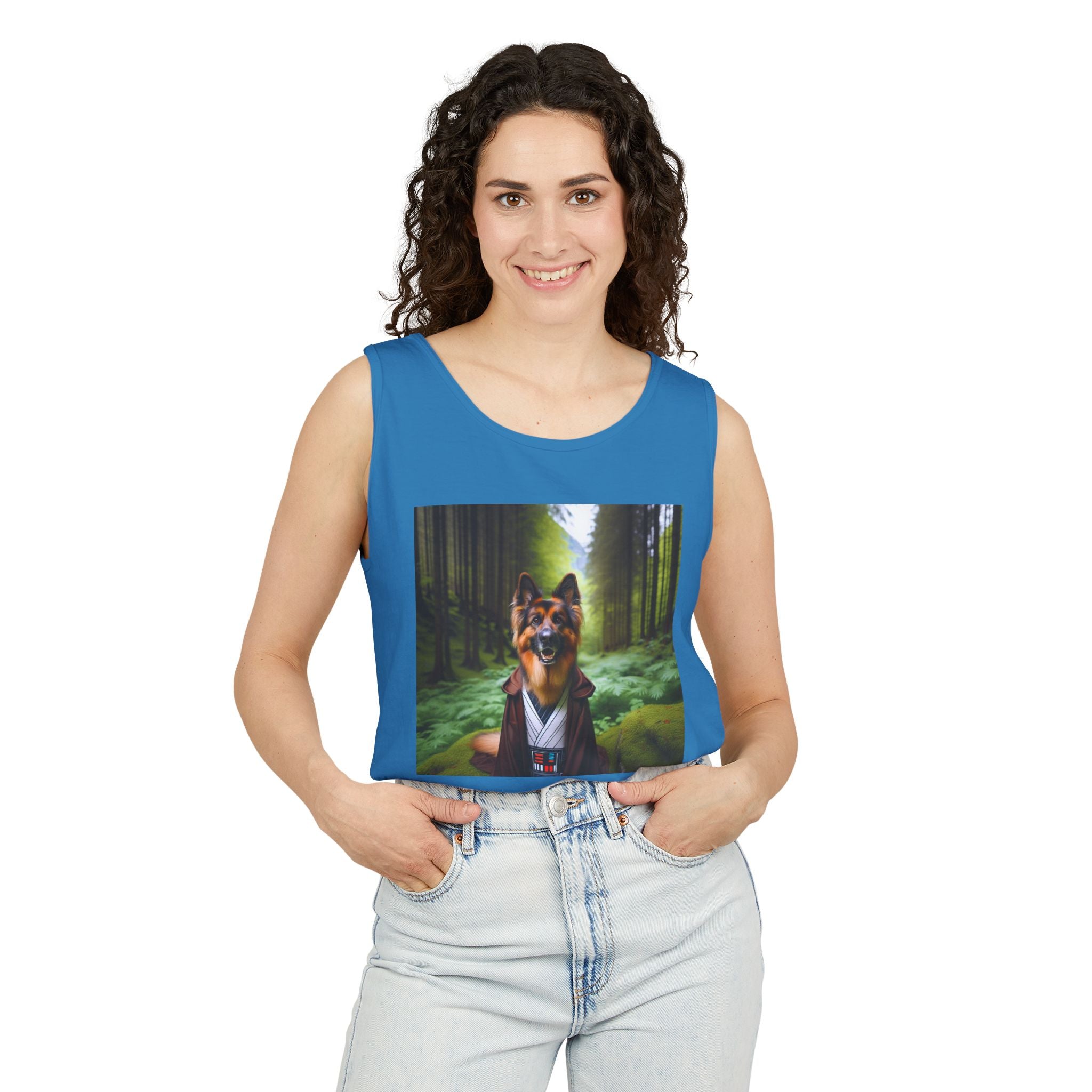 German Shepherd Forest Knight Unisex Tank Top