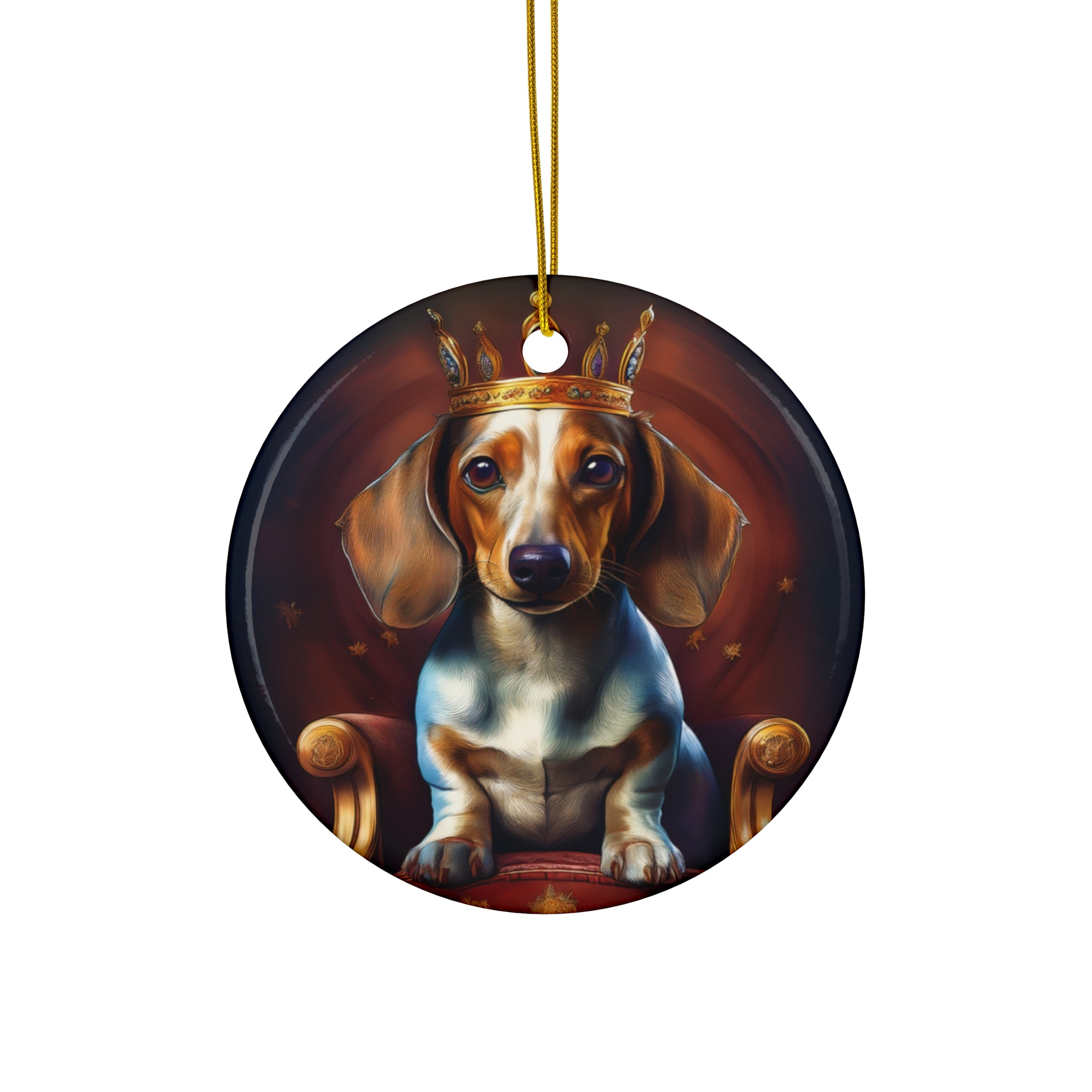 Dachshund Royal Ceramic Ornament