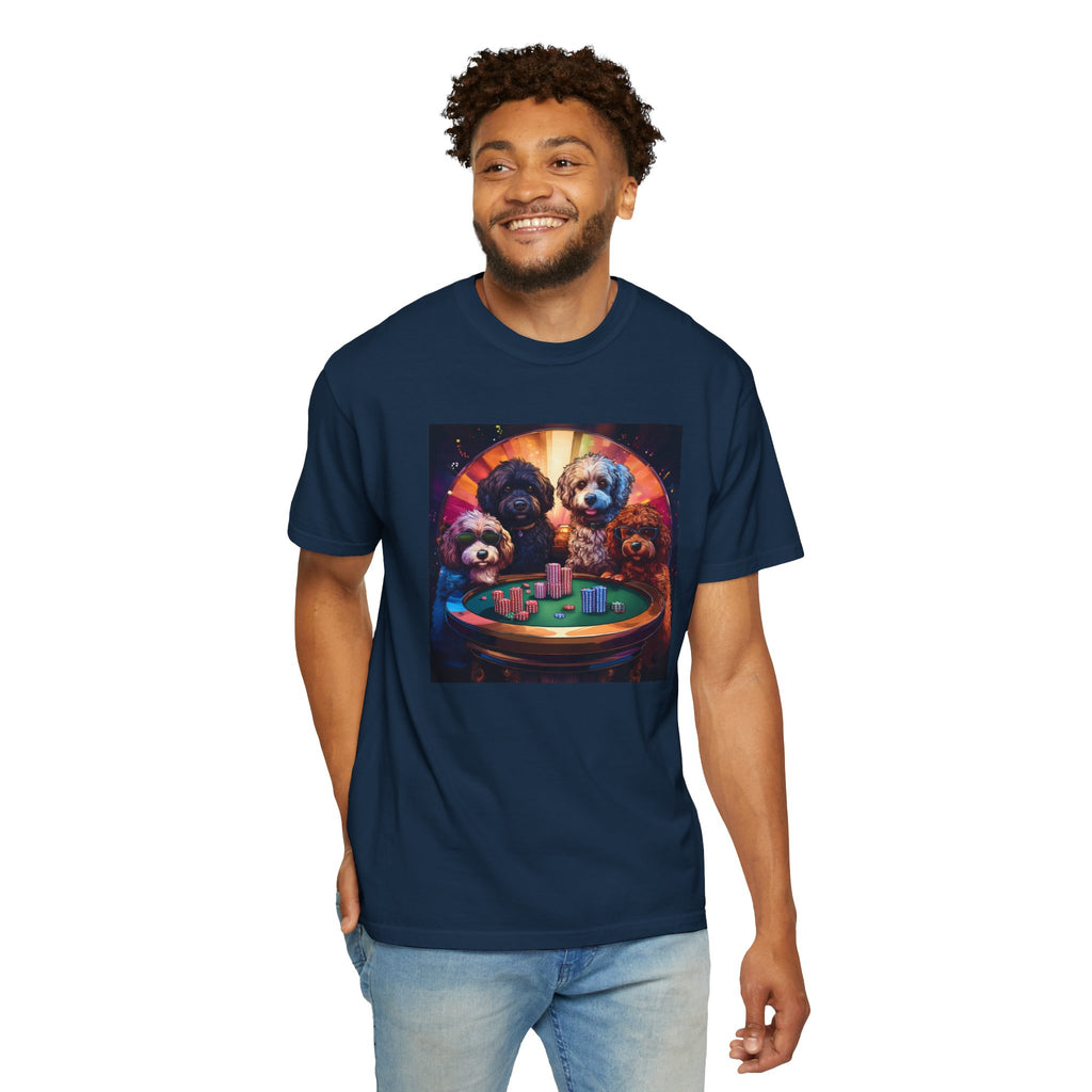 Doodle Poker Game Unisex Garment-Dyed T-shirt