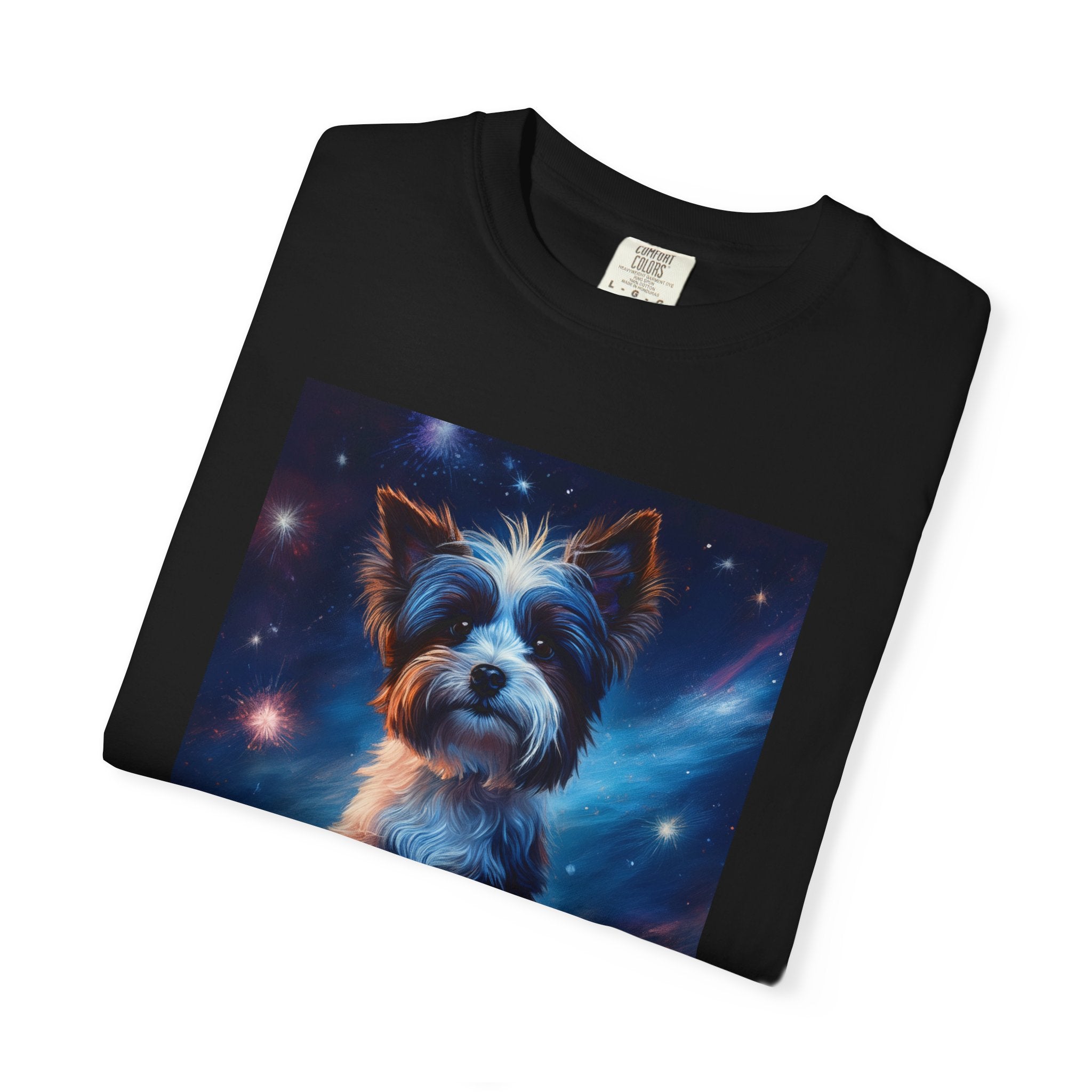 Biewer Terrier Stary Night Unisex Garment-Dyed T-shirt
