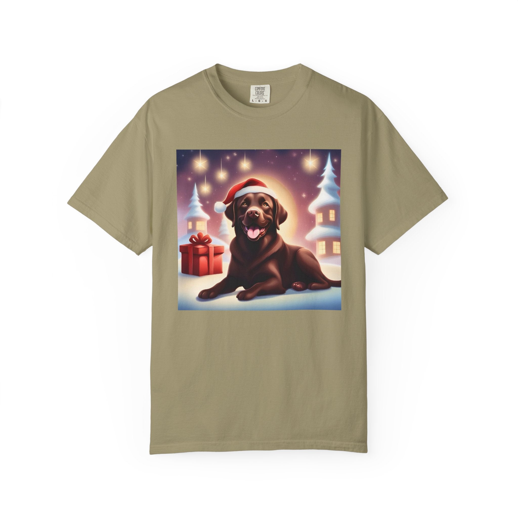 Chocolate Lab Holiday Unisex Garment-Dyed T-shirt