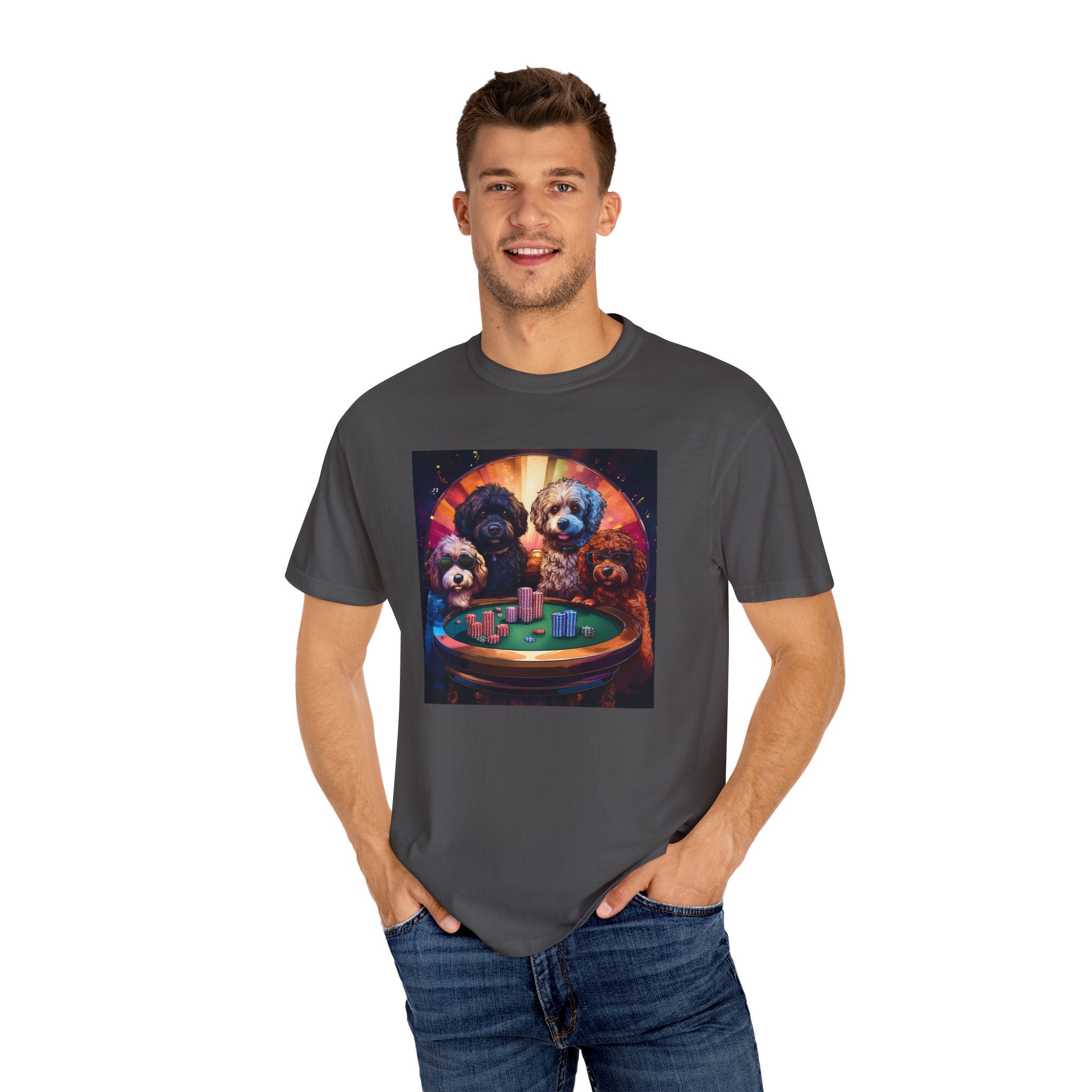 Doodle Poker Game Unisex Garment-Dyed T-shirt