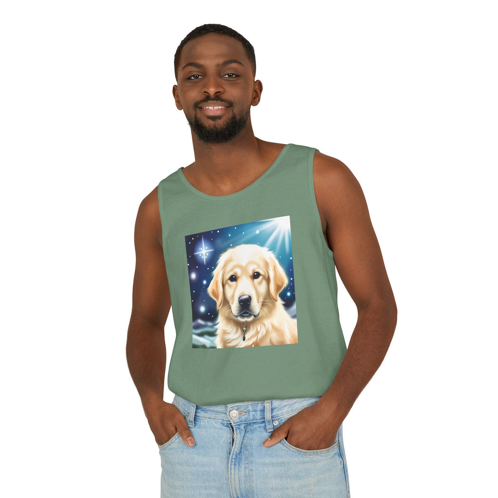 Golden Retriever Stary Night Unisex Tank Top