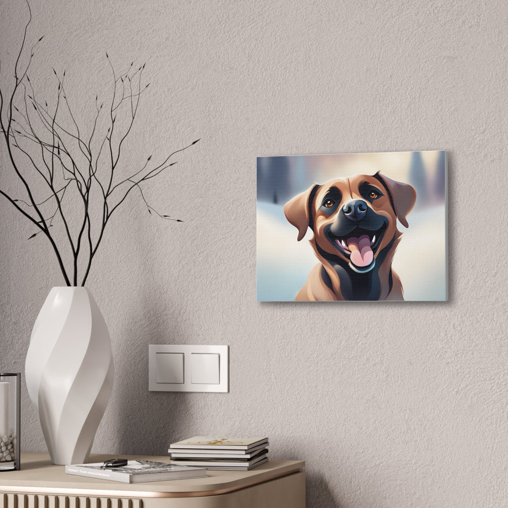 Black Mouth Cur Canvas Stretched, 0.75"