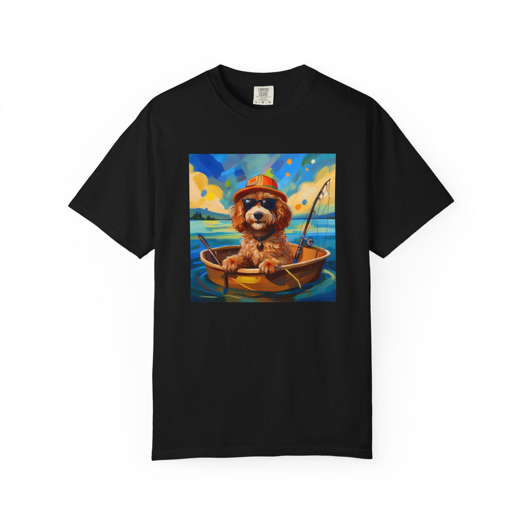 Doodle Fishing Unisex Garment-Dyed T-shirt