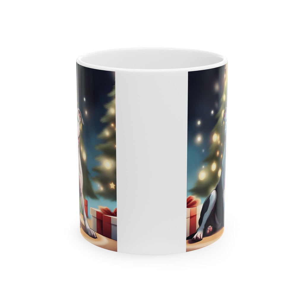 Pit Bull Holiday Ceramic Mug, (11oz, 15oz)