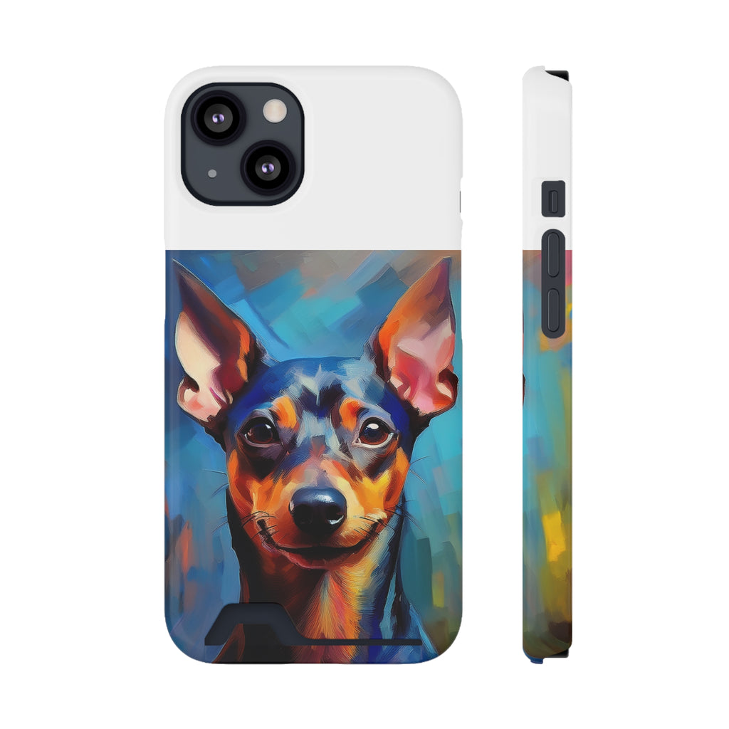 Miniature Pincher Phone Case with Card Holder