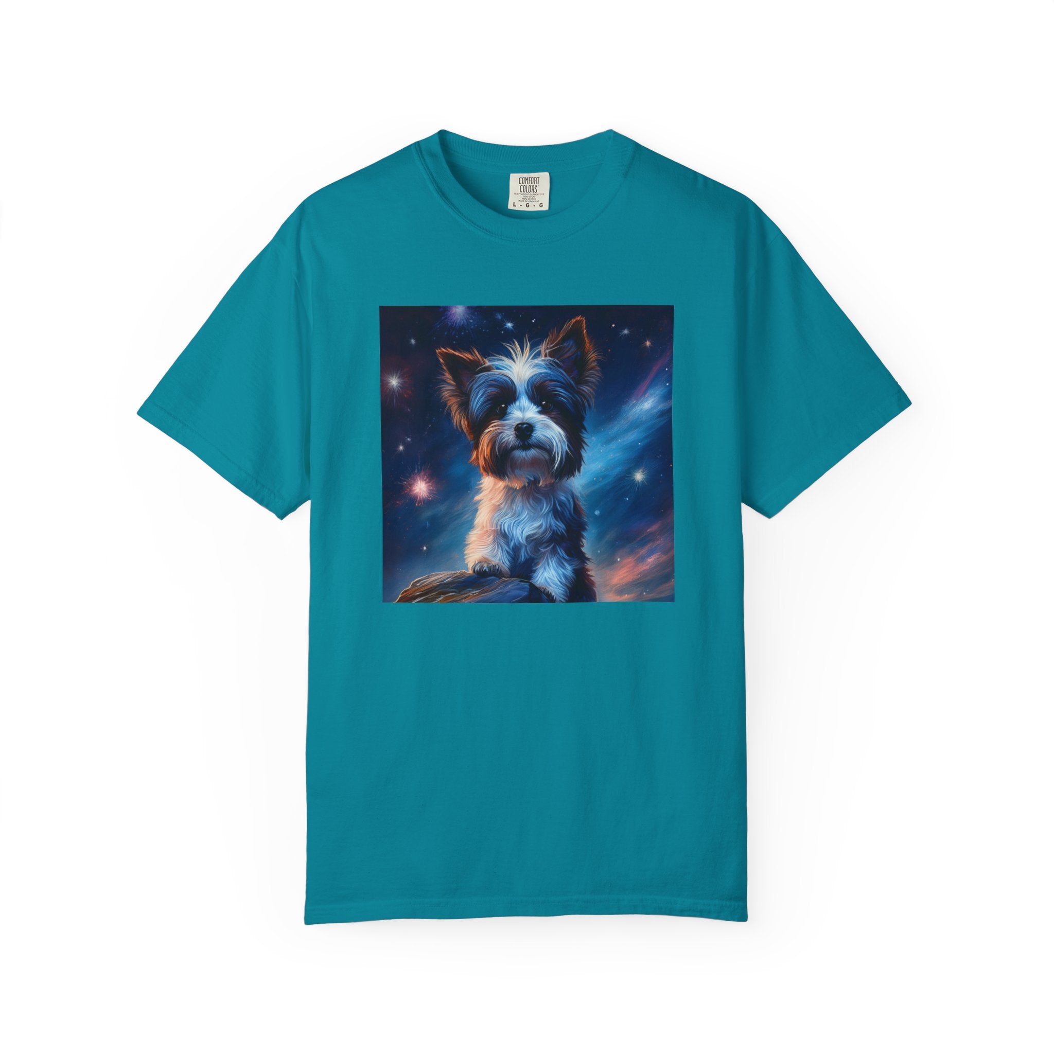Biewer Terrier Stary Night Unisex Garment-Dyed T-shirt