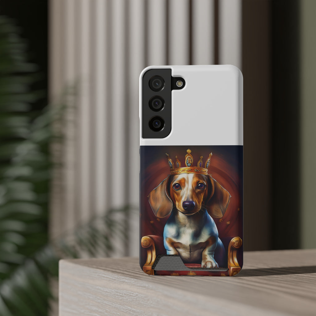 Dachshund Royal Phone Case with Card Holder