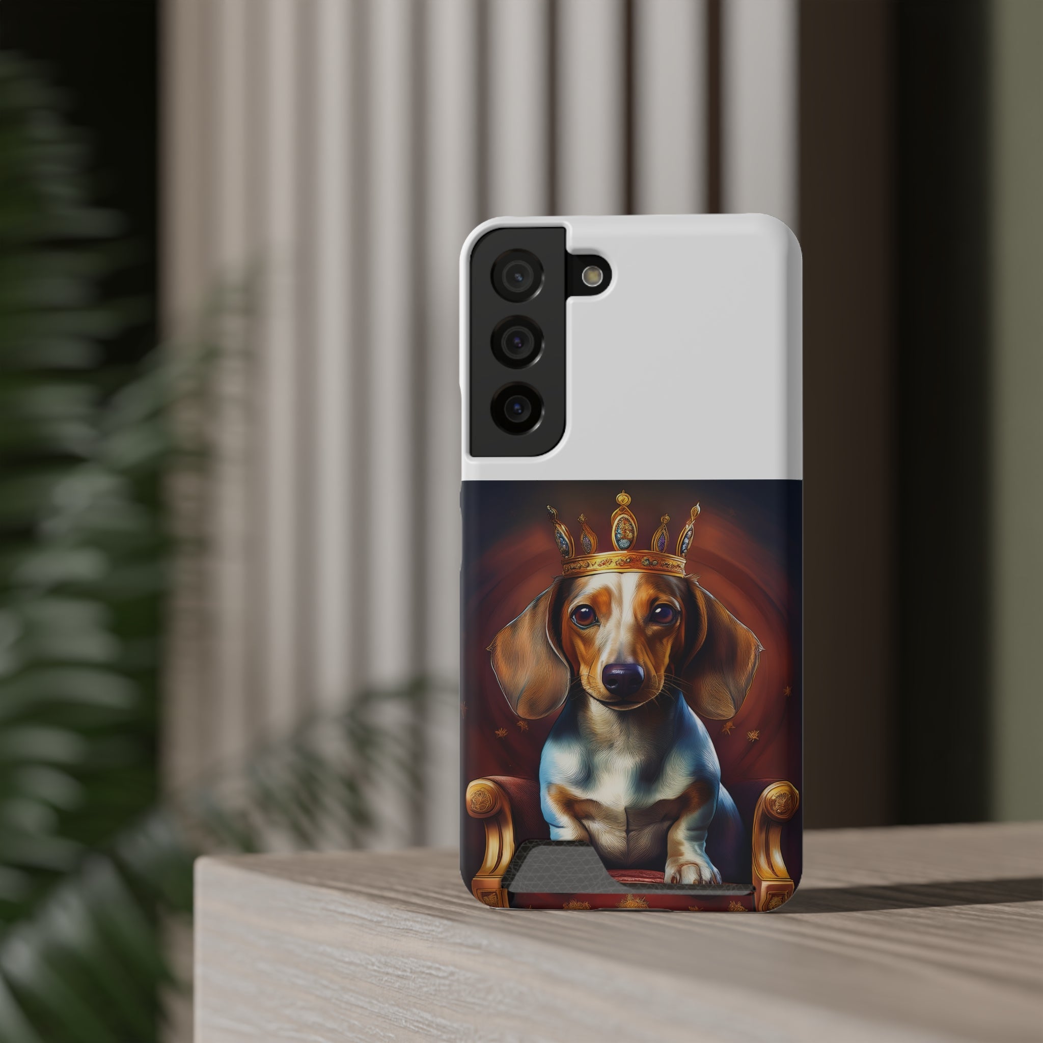 Dachshund Royal Phone Case with Card Holder