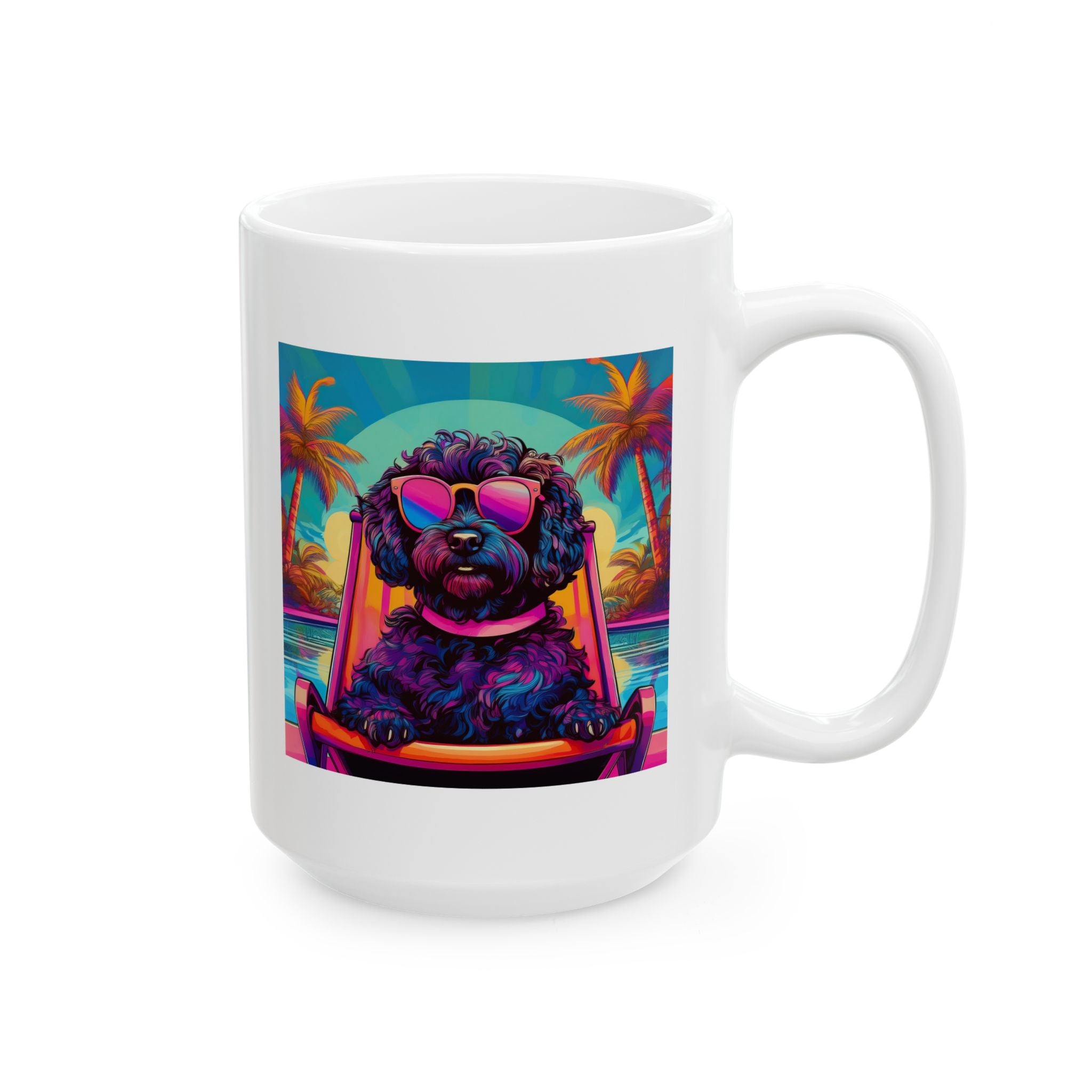 Doodle Poolside Ceramic Mug, (11oz, 15oz)