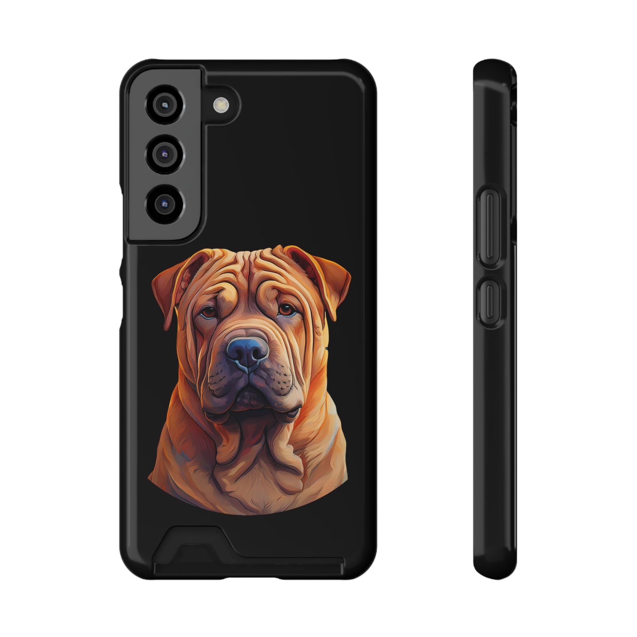 Shar Pei Phone Case with Card Holder