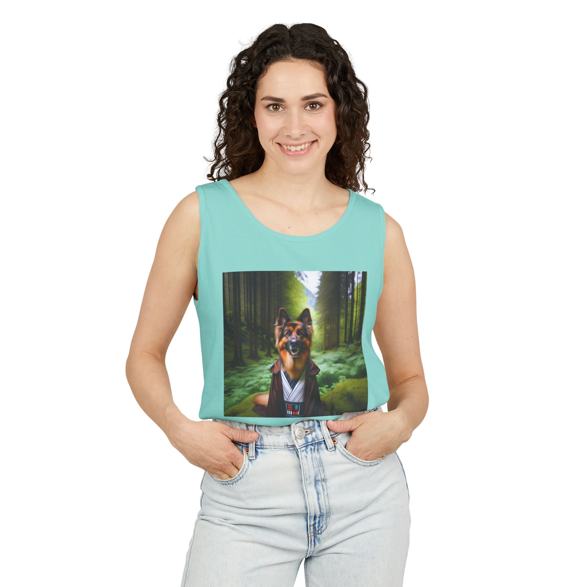 German Shepherd Forest Knight Unisex Tank Top