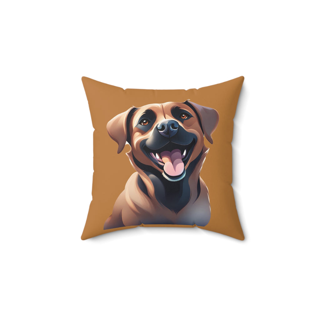 Black Mouth Cur Square Pillow