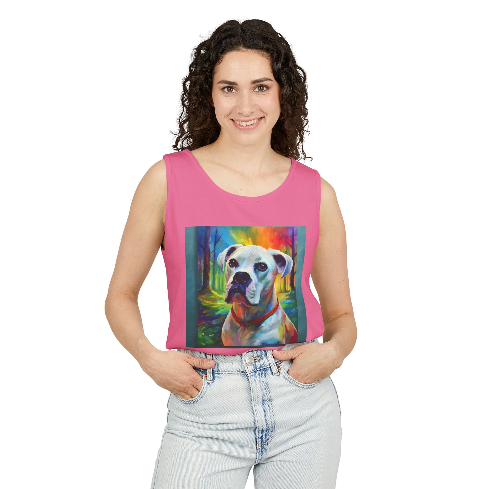 Boxer Rainbow Sky Unisex Tank Top