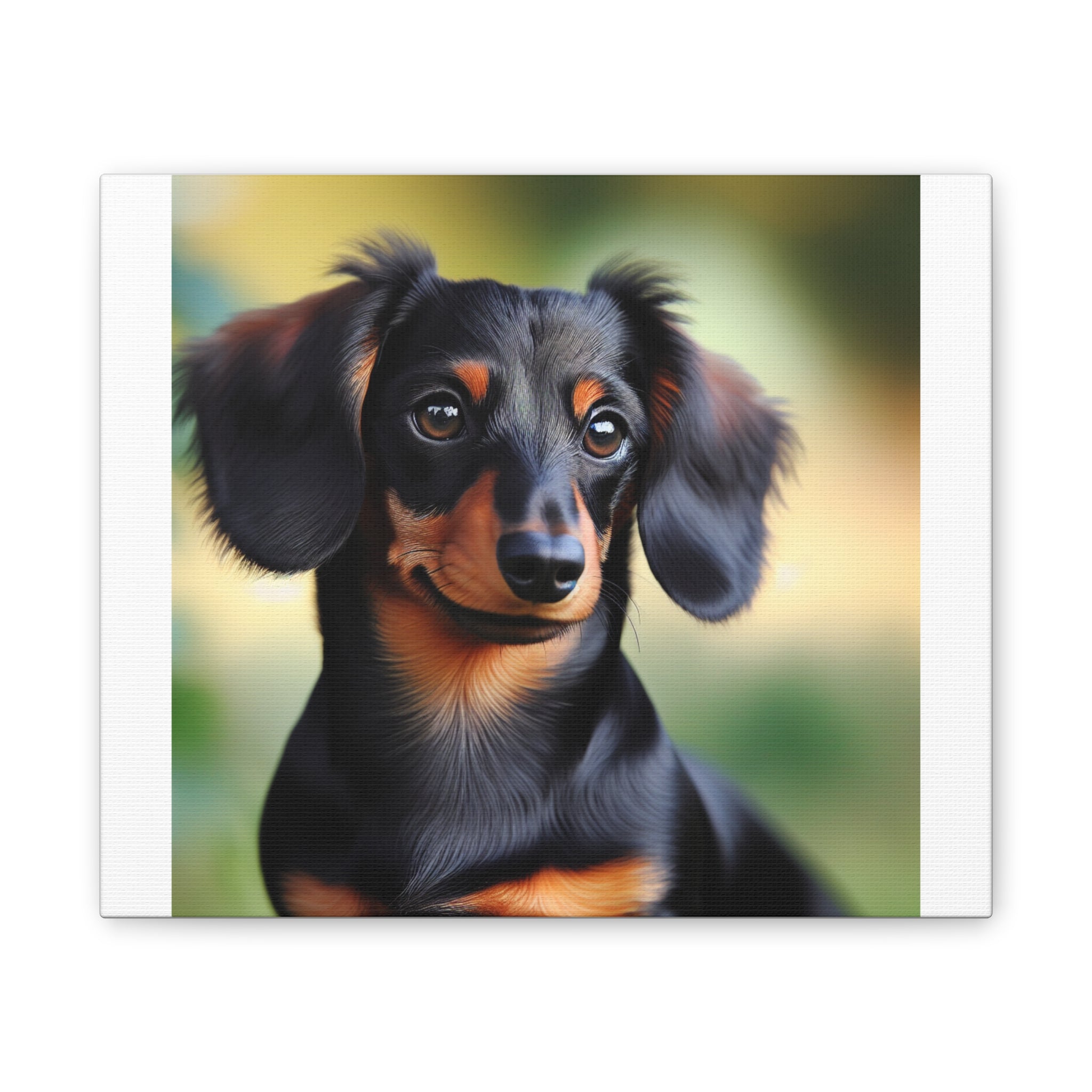 Black/Brown Dachshund Canvas Stretched, 0.75"