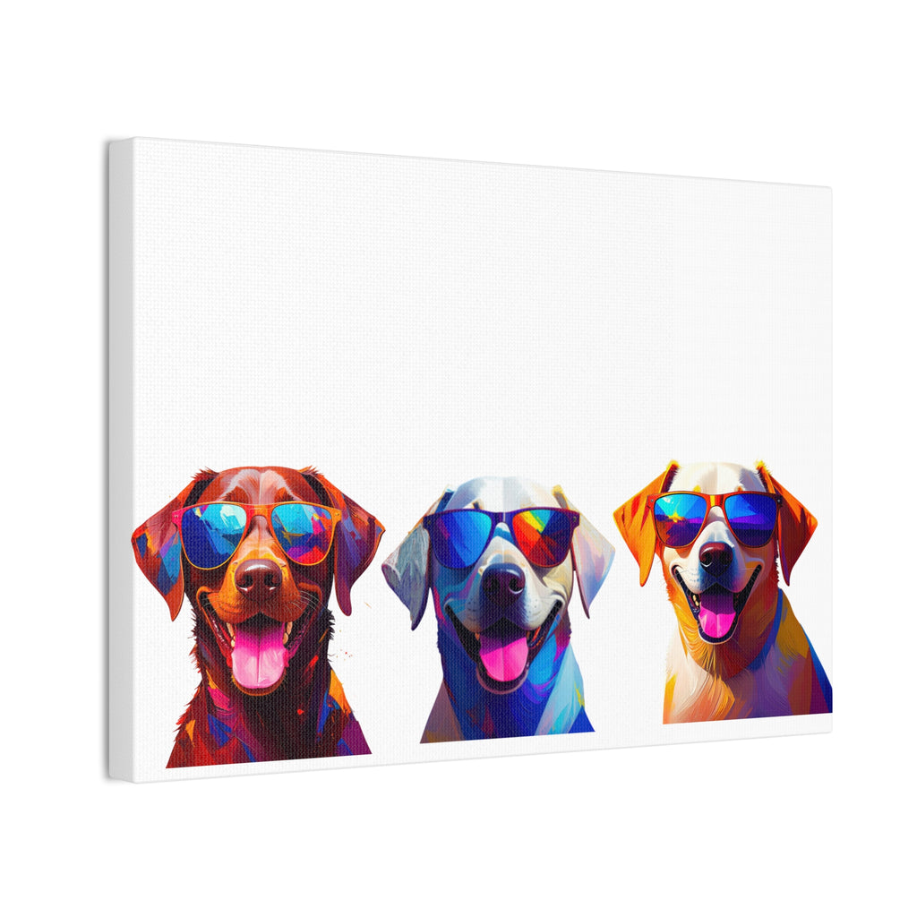 3 Labs Sunglasses Canvas Painting