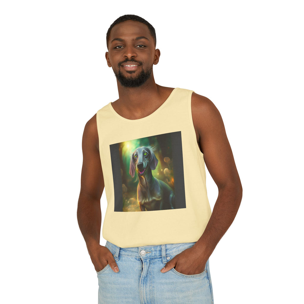 Silver Grey Dachshund Unisex Tank Top