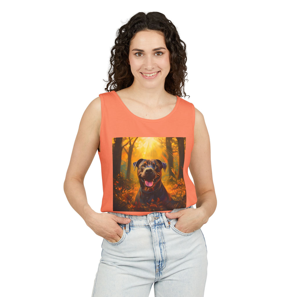Pit Bull Brindle Autumn Unisex Tank Top