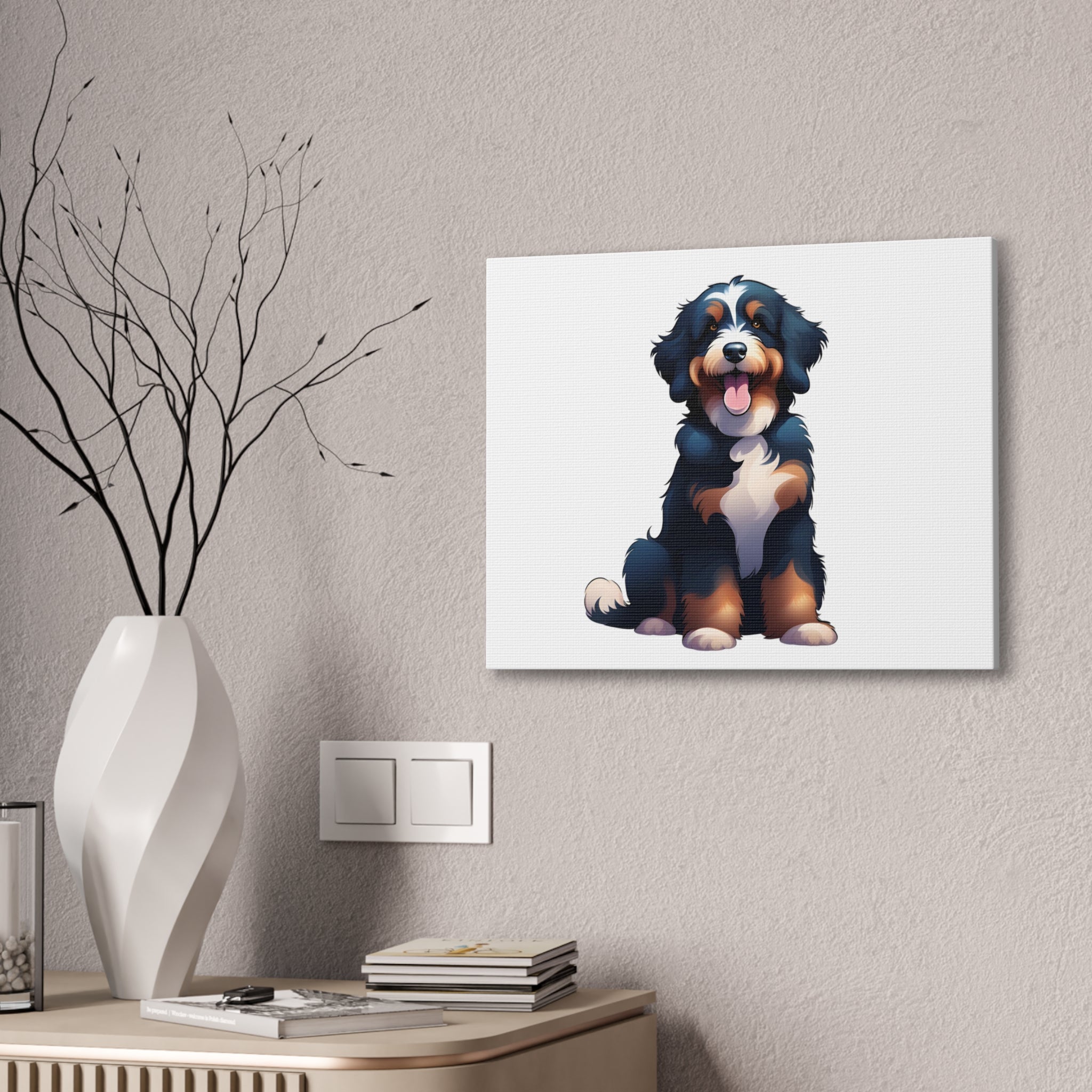 Bernedoodle Canvas Stretched, 0.75"