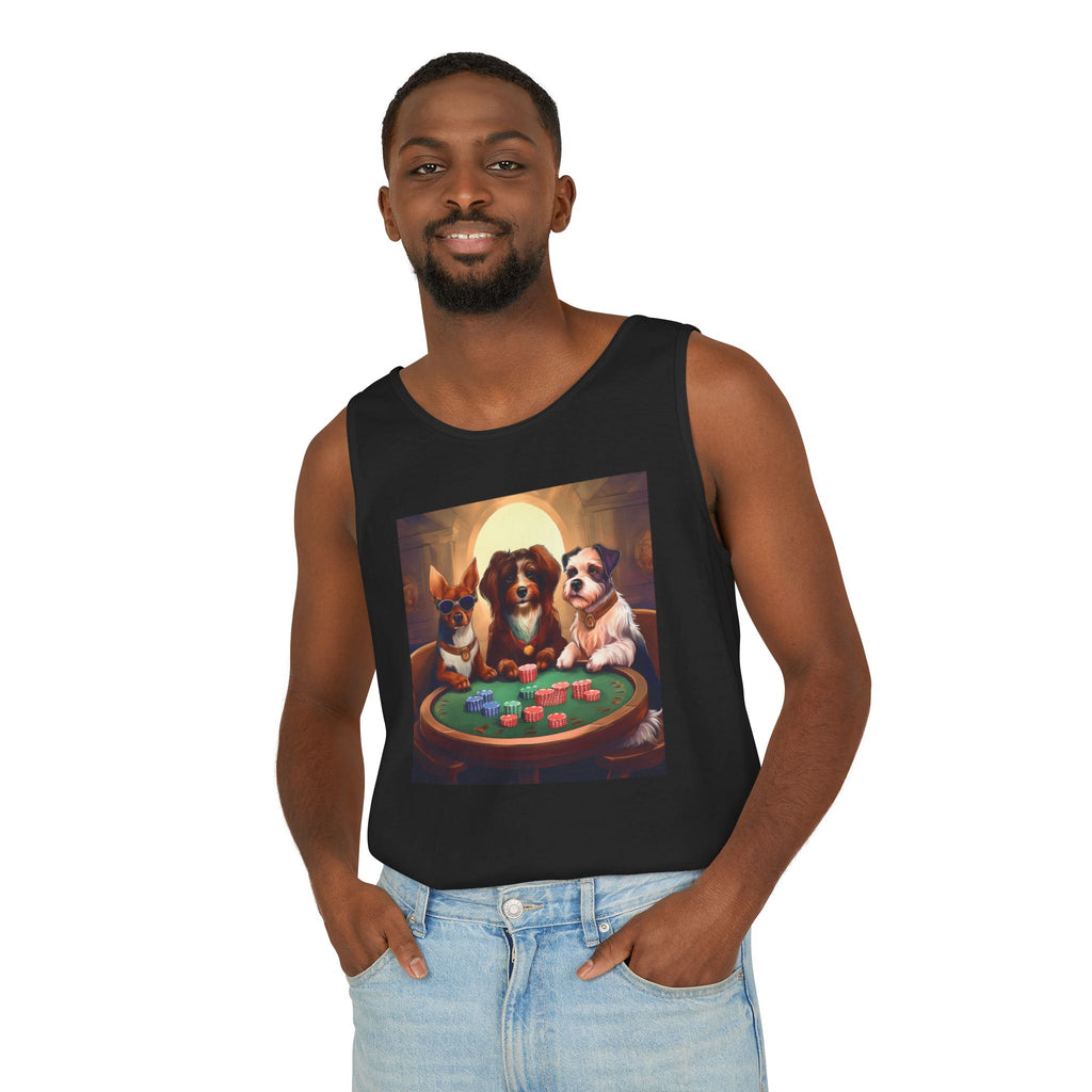 Puppy Poker Unisex Tank Top