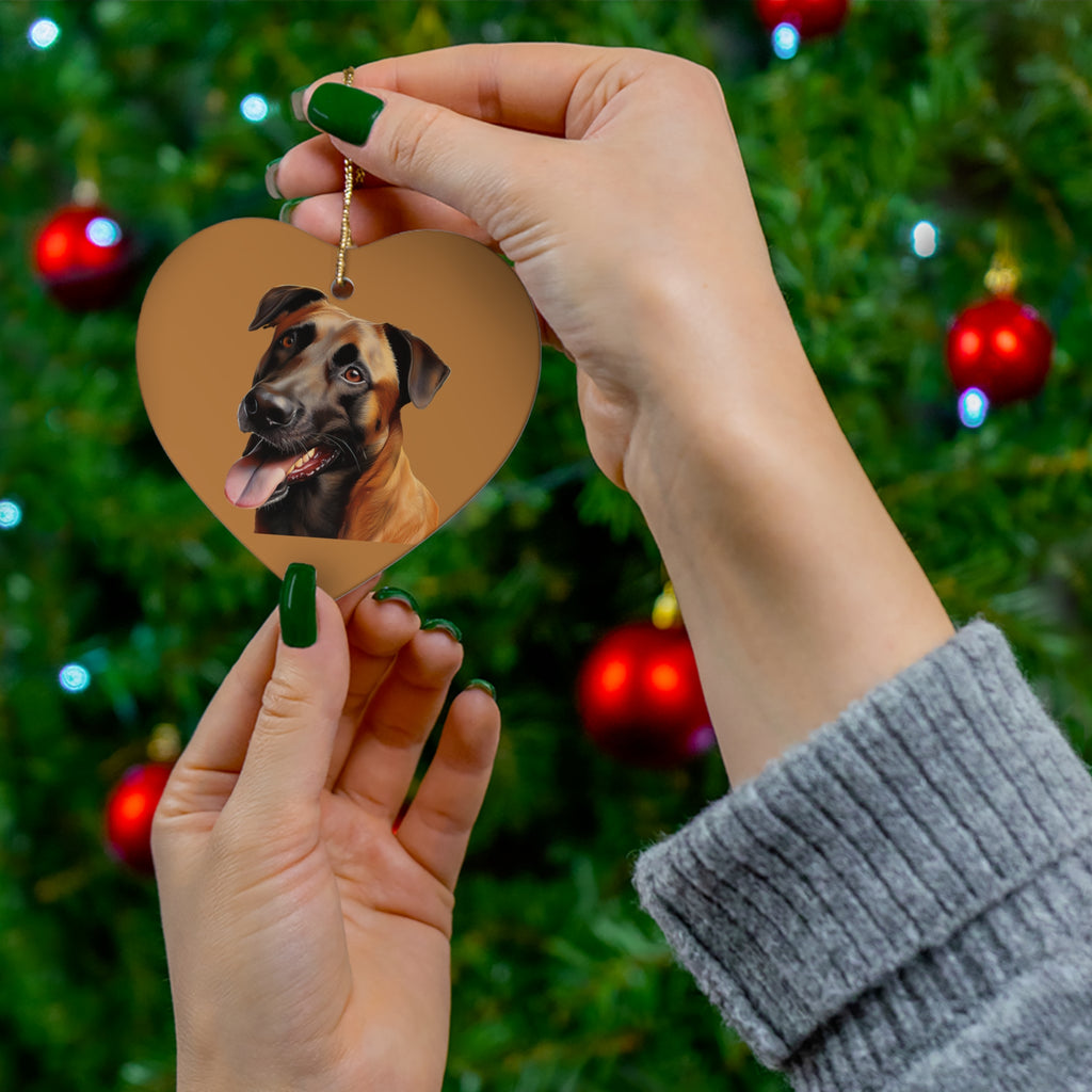 Belgian Malinois Shepherd Ceramic Ornament
