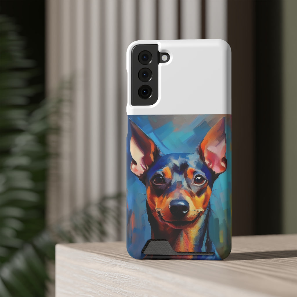 Miniature Pincher Phone Case with Card Holder
