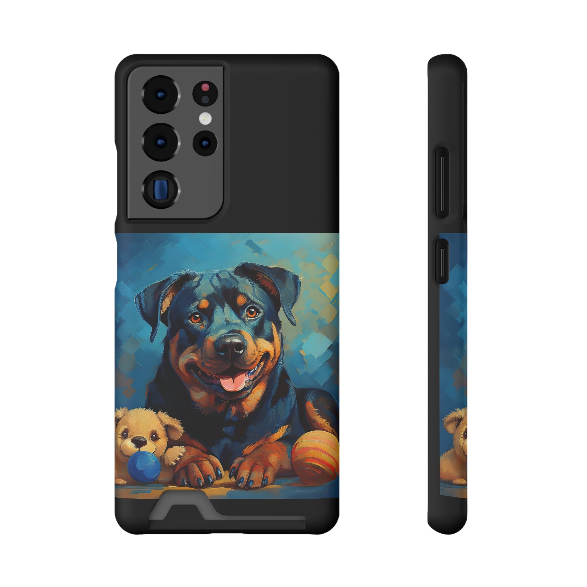 Rottweiler Phone Case with Card Holder