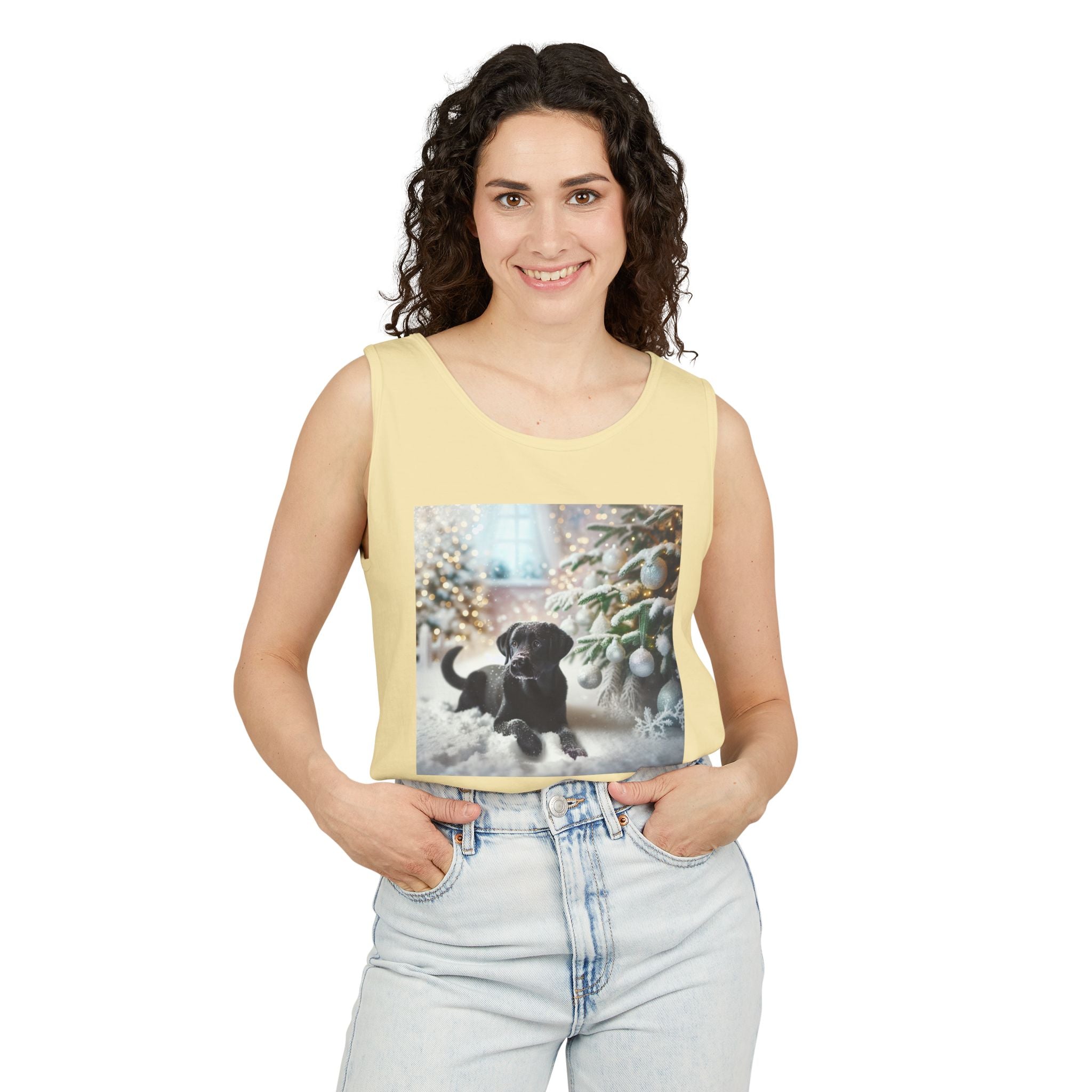 Black Lab Puppy Holiday Unisex Tank Top