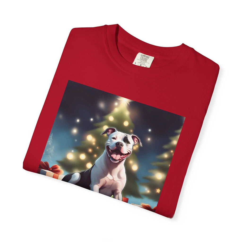Pit Bull Holiday Unisex Garment-Dyed T-shirt