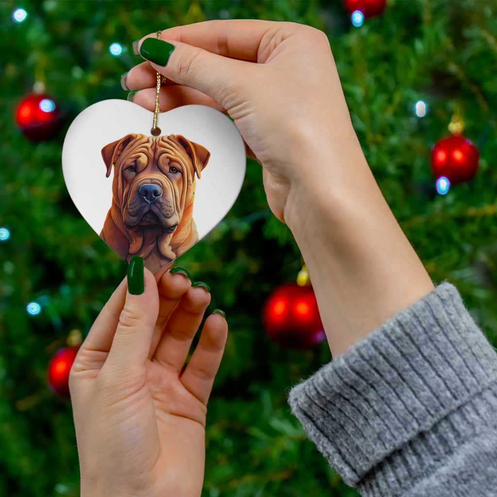 Shar Pei Ceramic Ornament