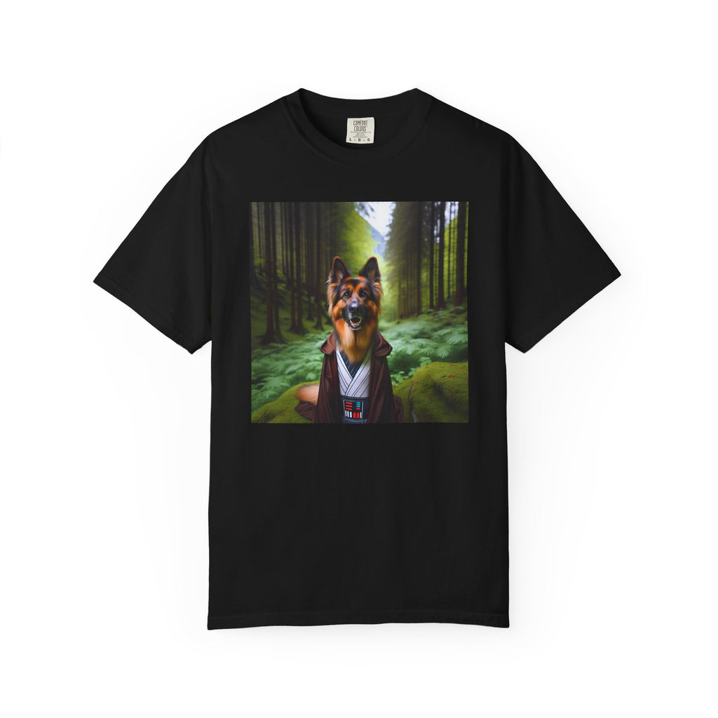 German Shepherd Forest Knight Unisex Garment-Dyed T-shirt