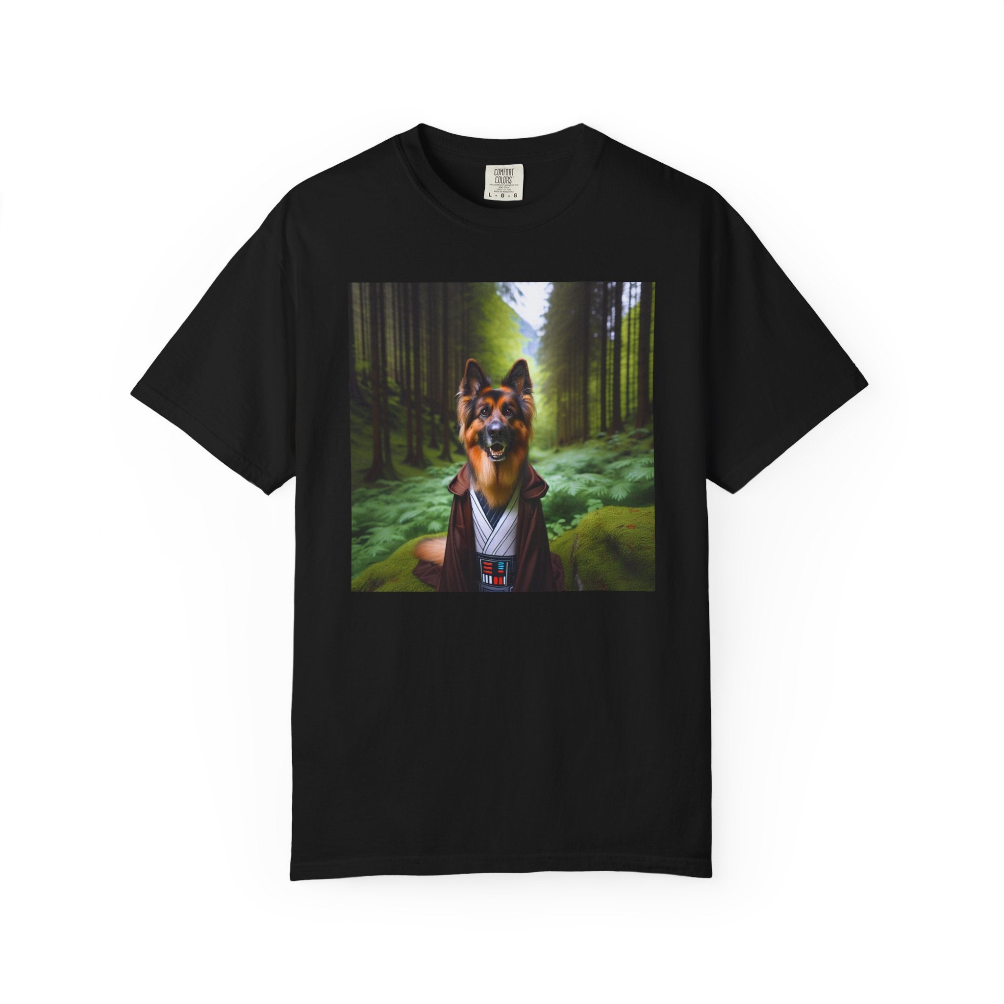 German Shepherd Forest Knight Unisex Garment-Dyed T-shirt