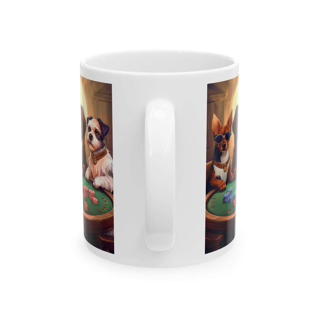 Puppy Poker Ceramic Mug, (11oz, 15oz)