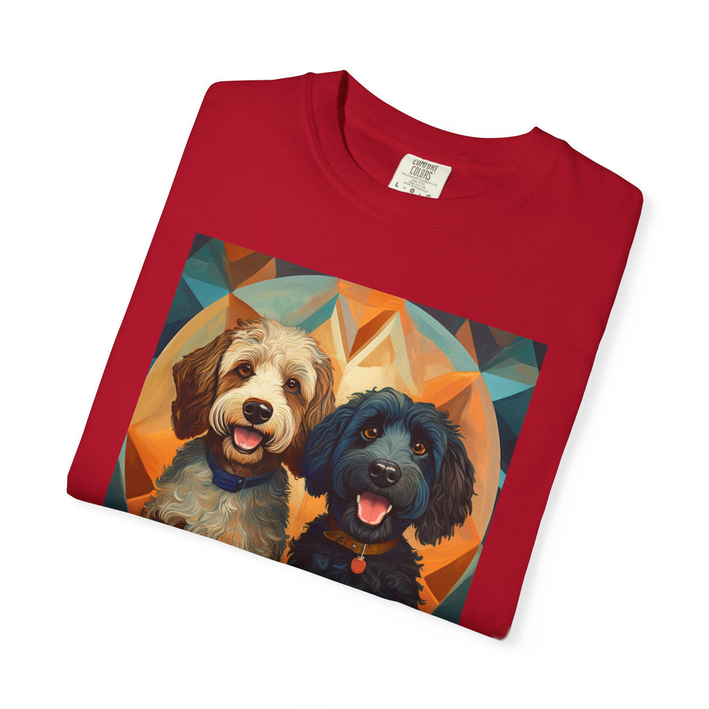 Doodles, Black & Tan Unisex Garment-Dyed T-shirt