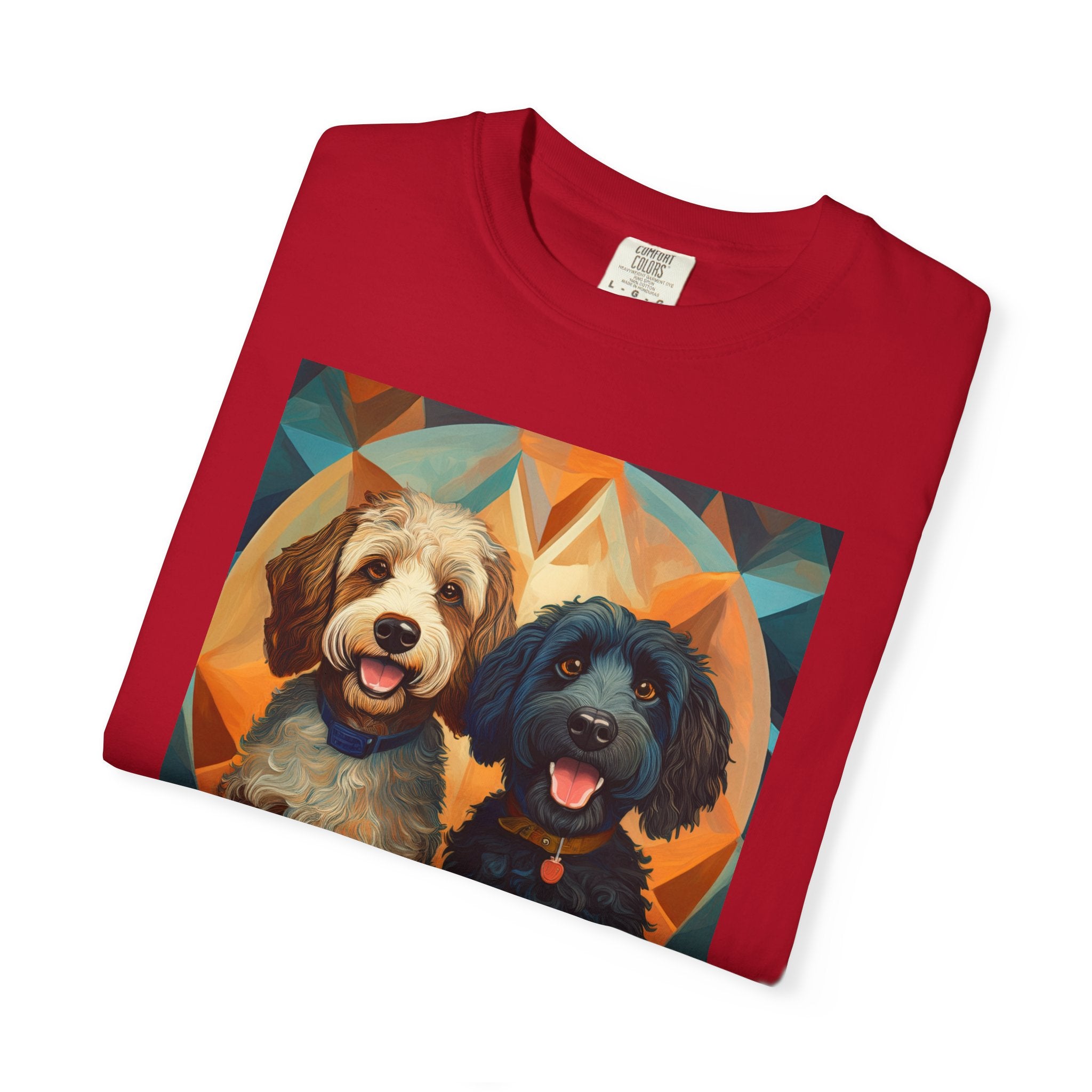 Doodles, Black & Tan Unisex Garment-Dyed T-shirt