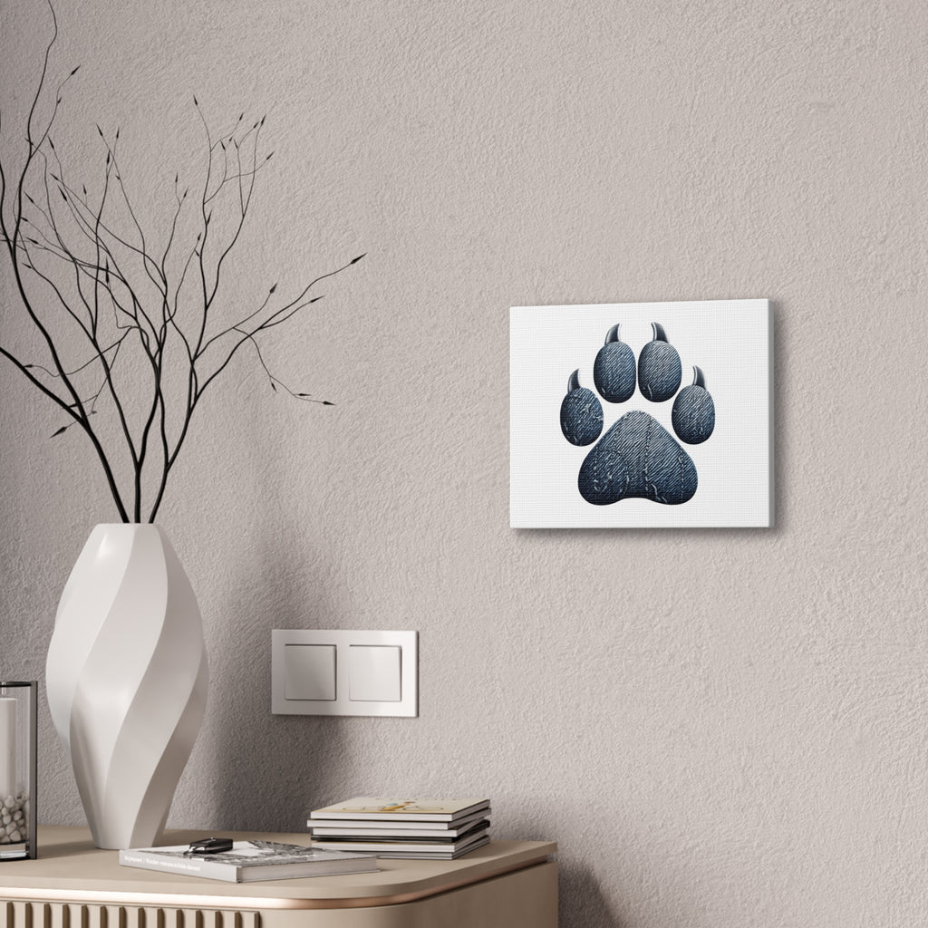 Denim Paw Canvas Stretched, 0.75"