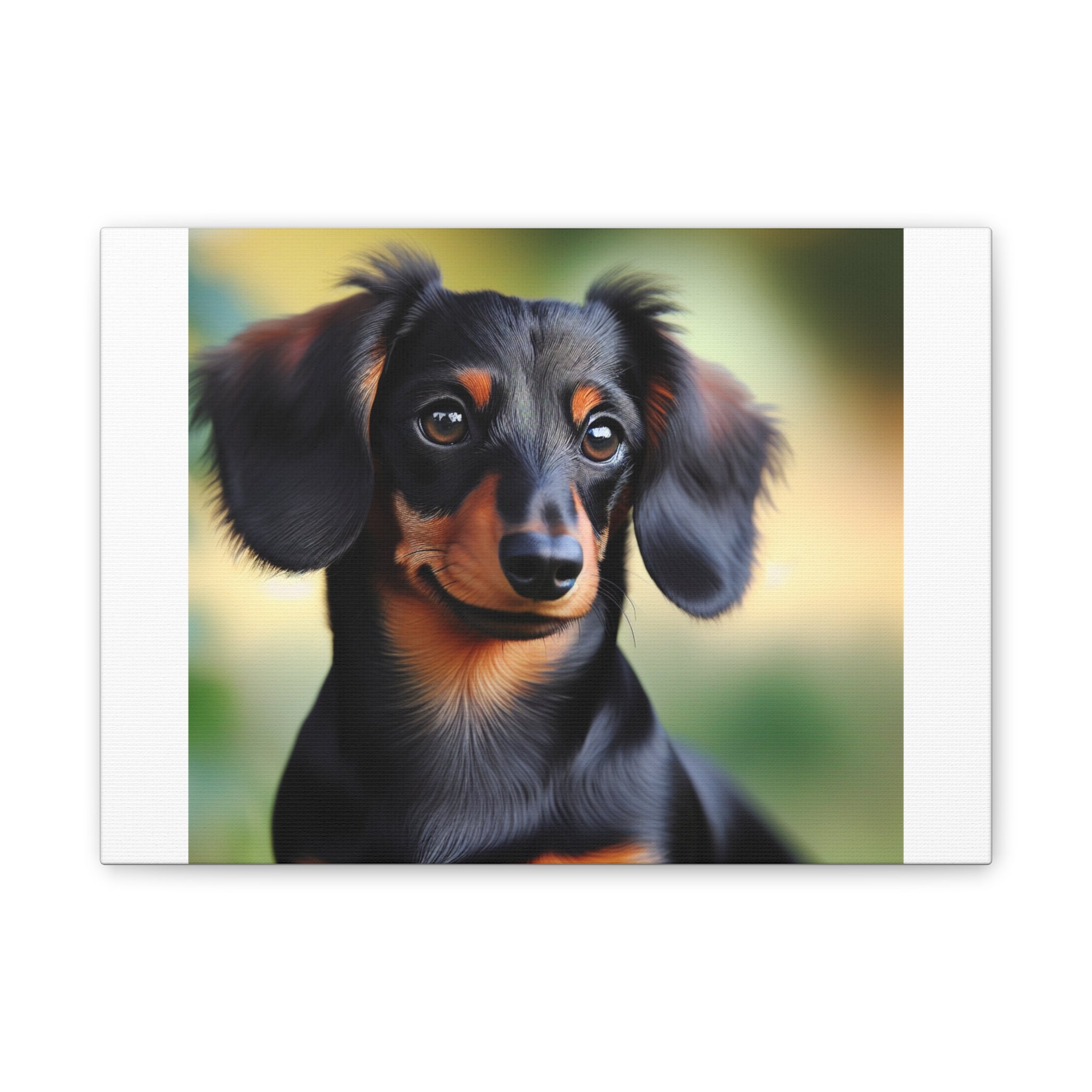 Black/Brown Dachshund Canvas Stretched, 0.75"