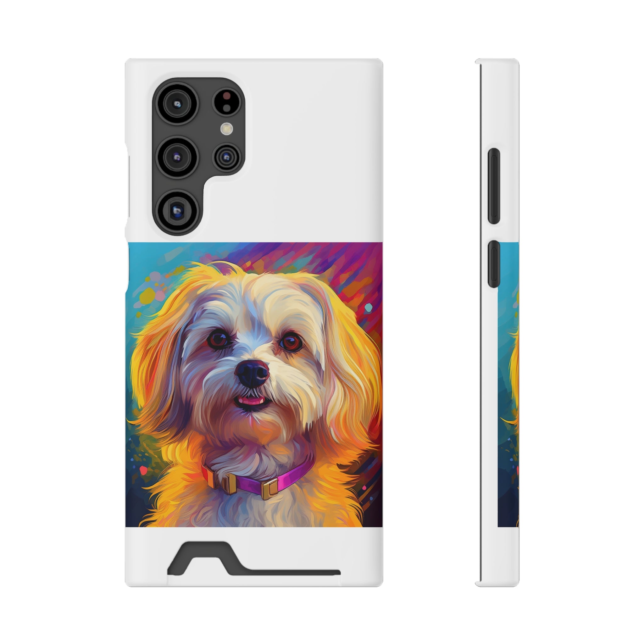 Havanese Phone Case with Card Holder