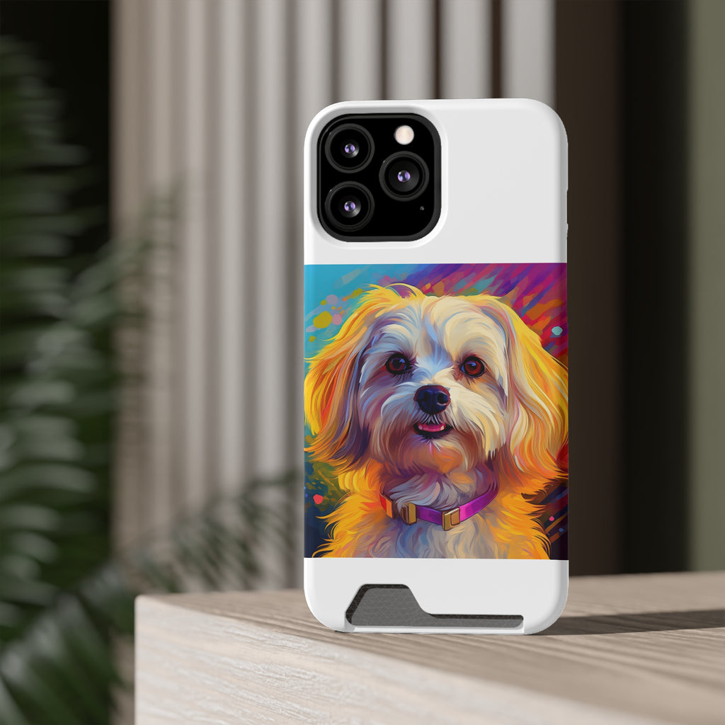 Havanese Phone Case with Card Holder