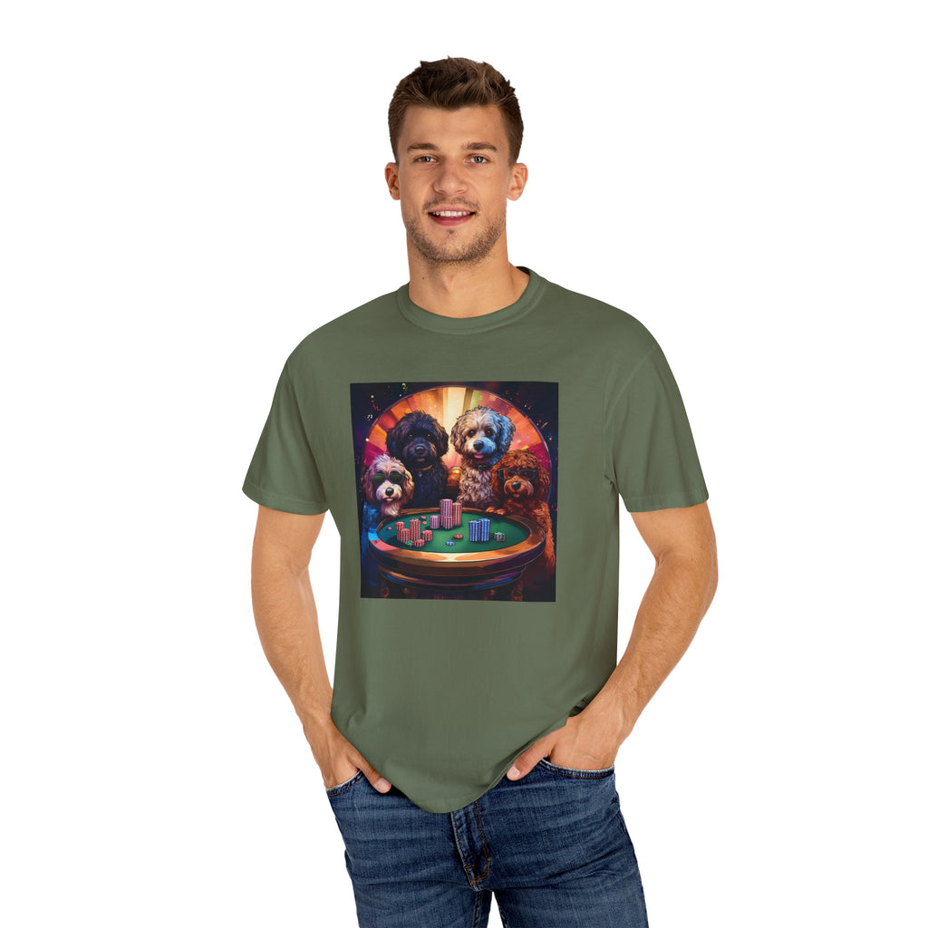 Doodle Poker Game Unisex Garment-Dyed T-shirt