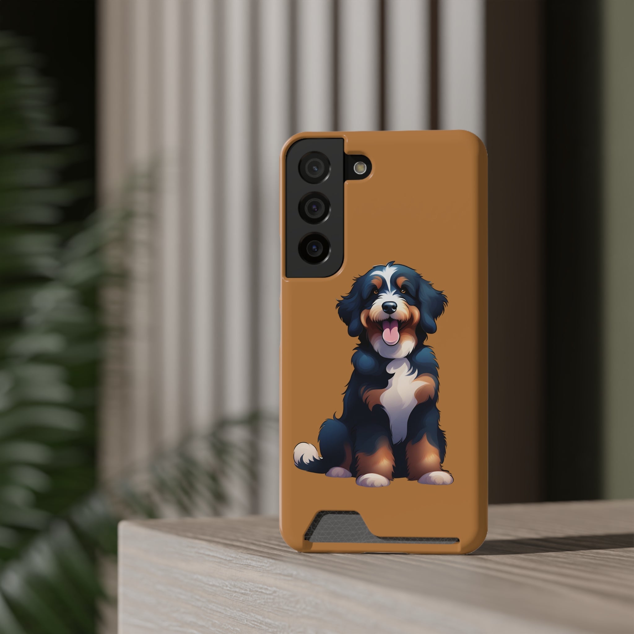 Bernie doodle Phone Case with Card Holder