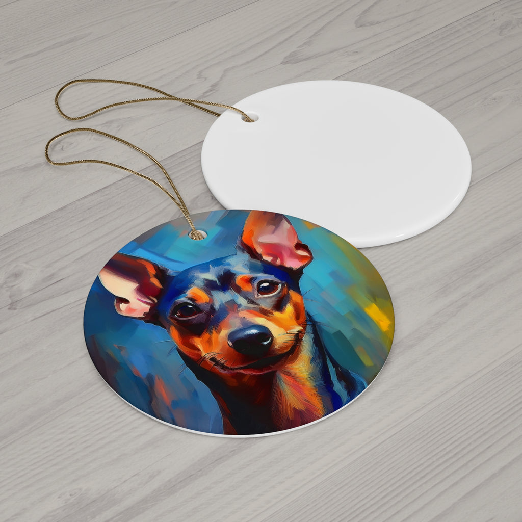 Miniature Pinscher Ceramic Ornament